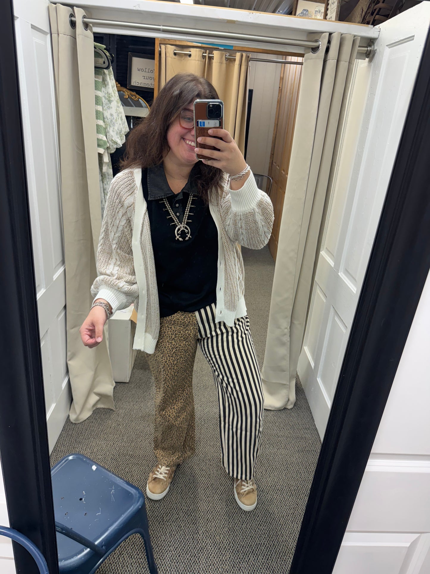 Mixed Pattern Pants