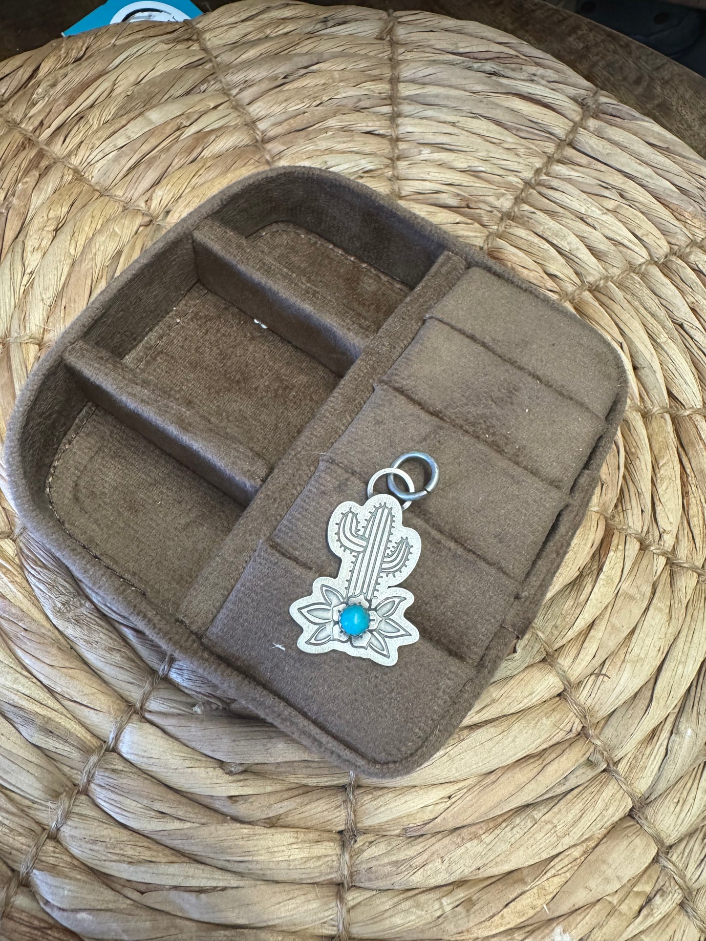 Cactus with Turquoise Pendant