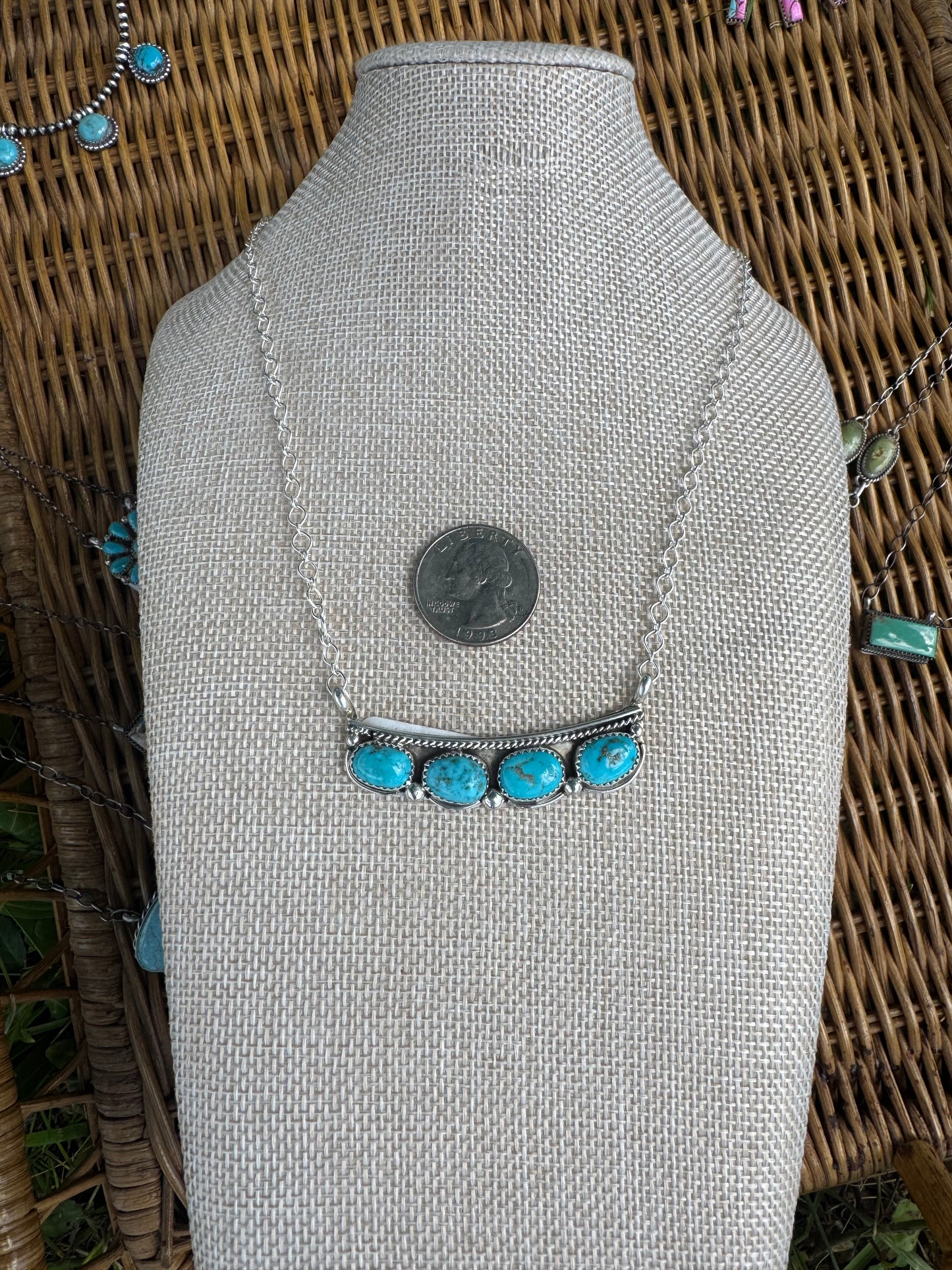 Four Stone Bar Necklace