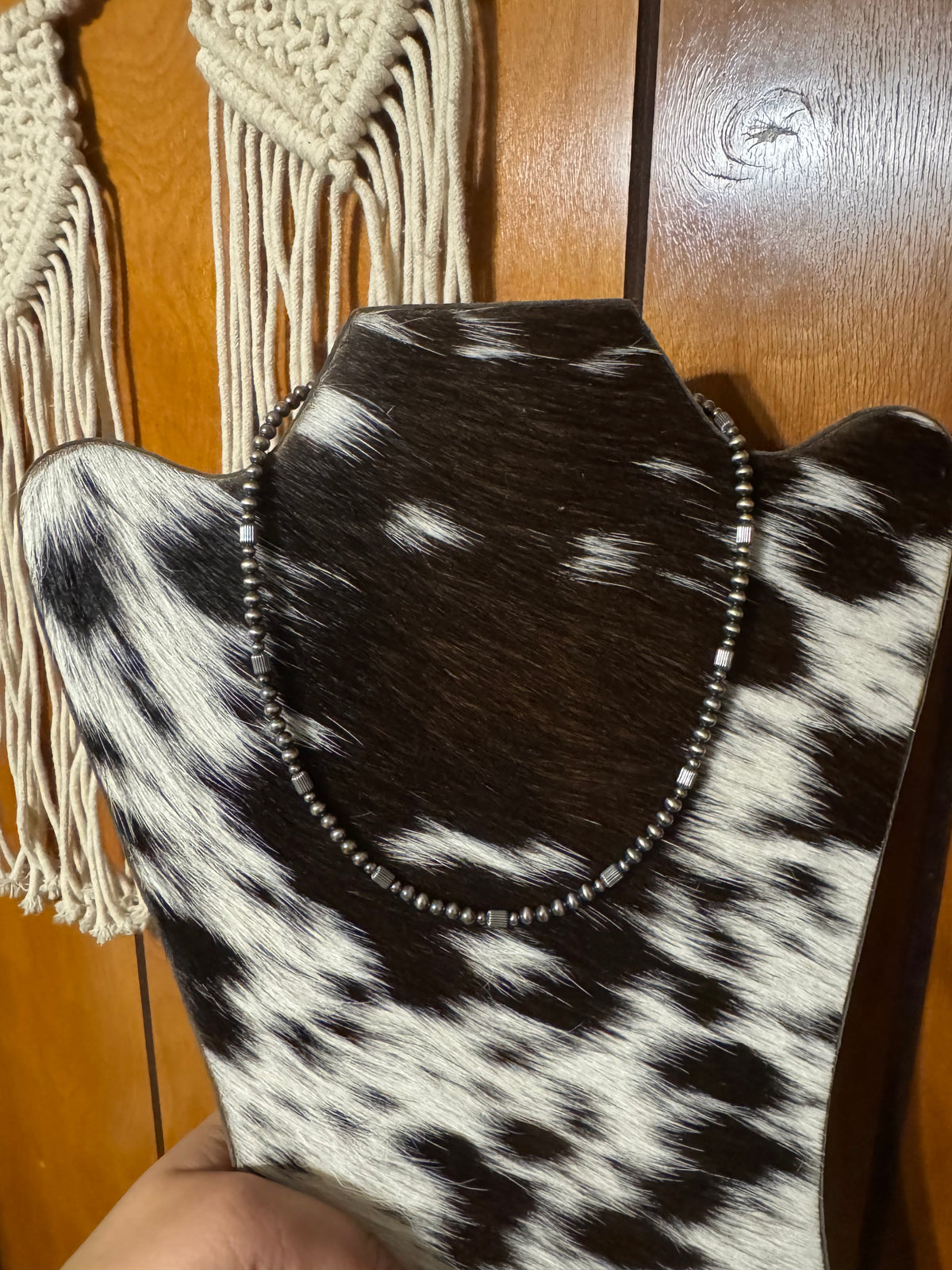 Textured Cylinder Necklace