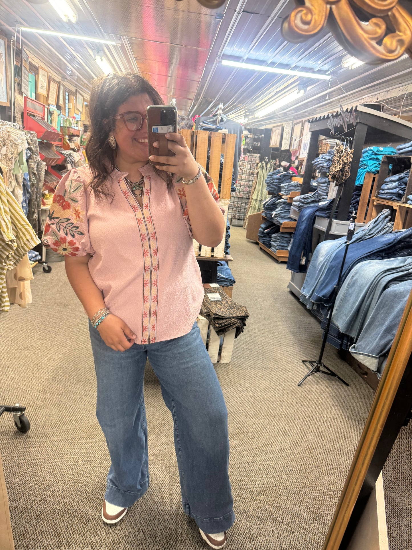 Blush Embroidered Top