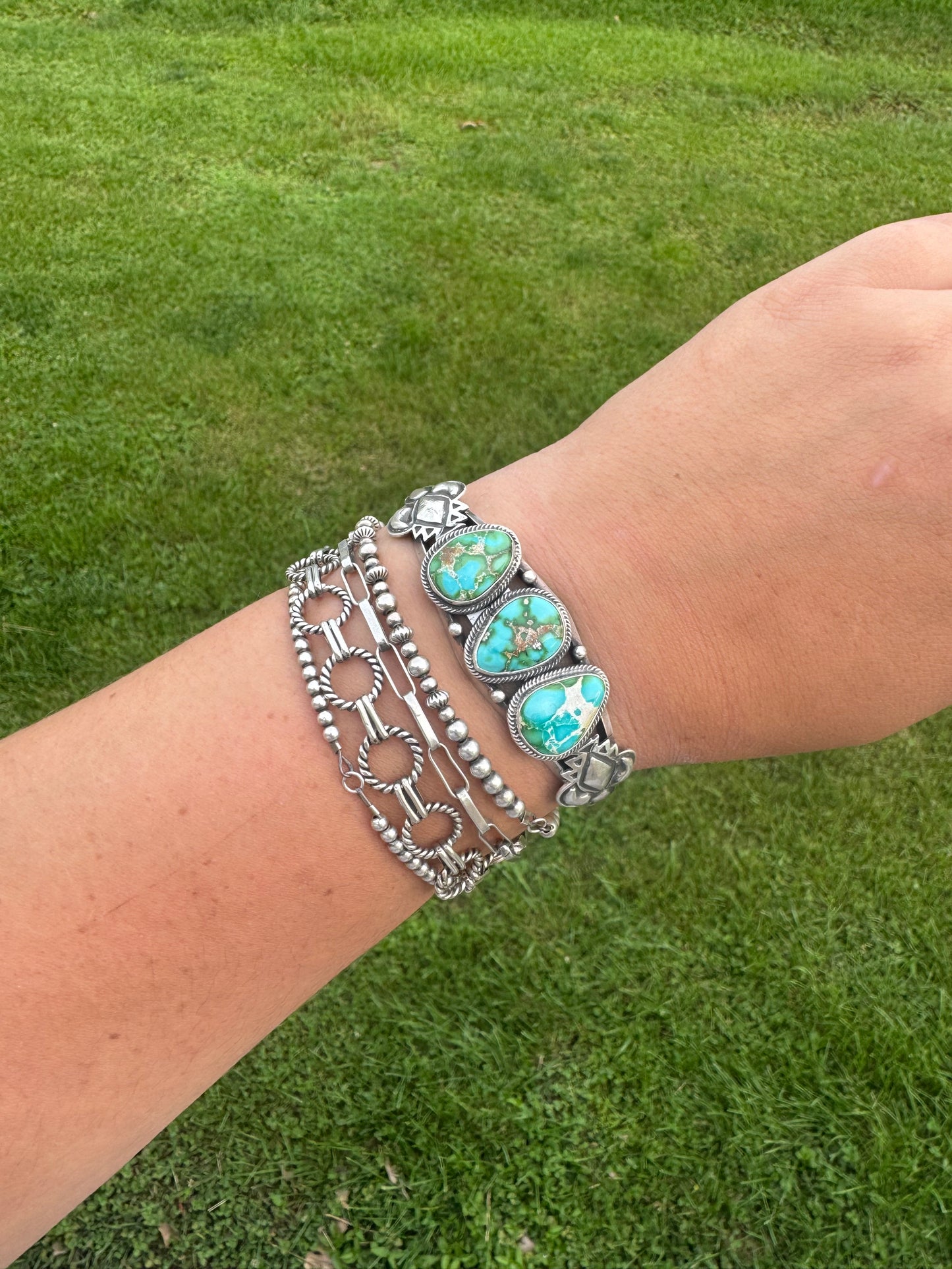 Sonoran Three Stone Cuff Bracelet