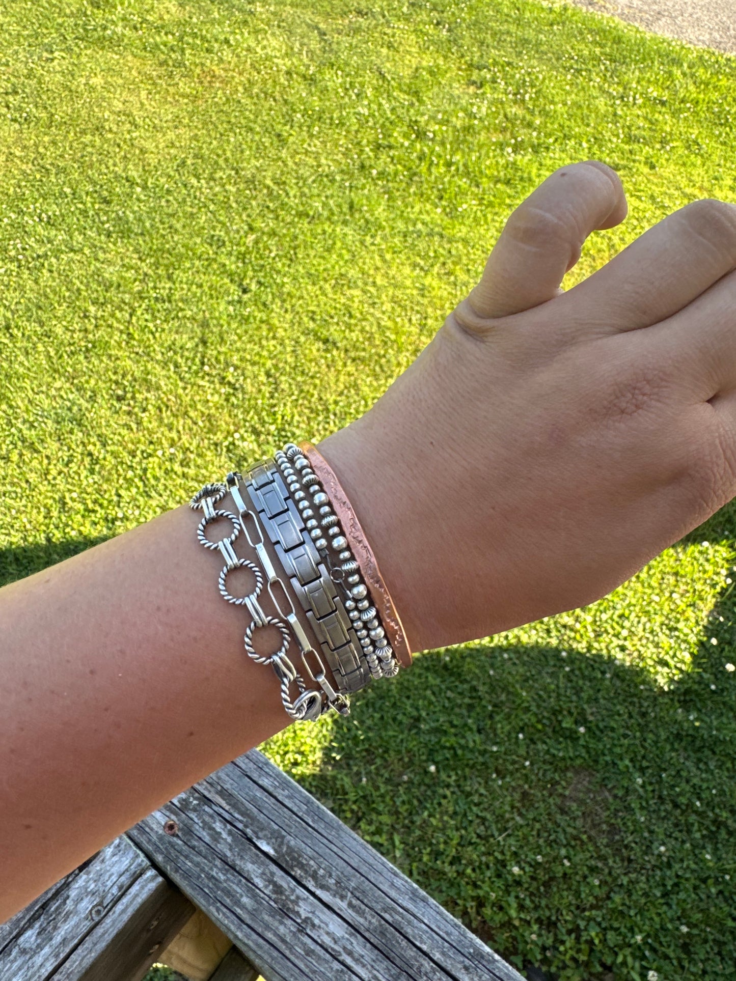 Copper Stamped Cuff