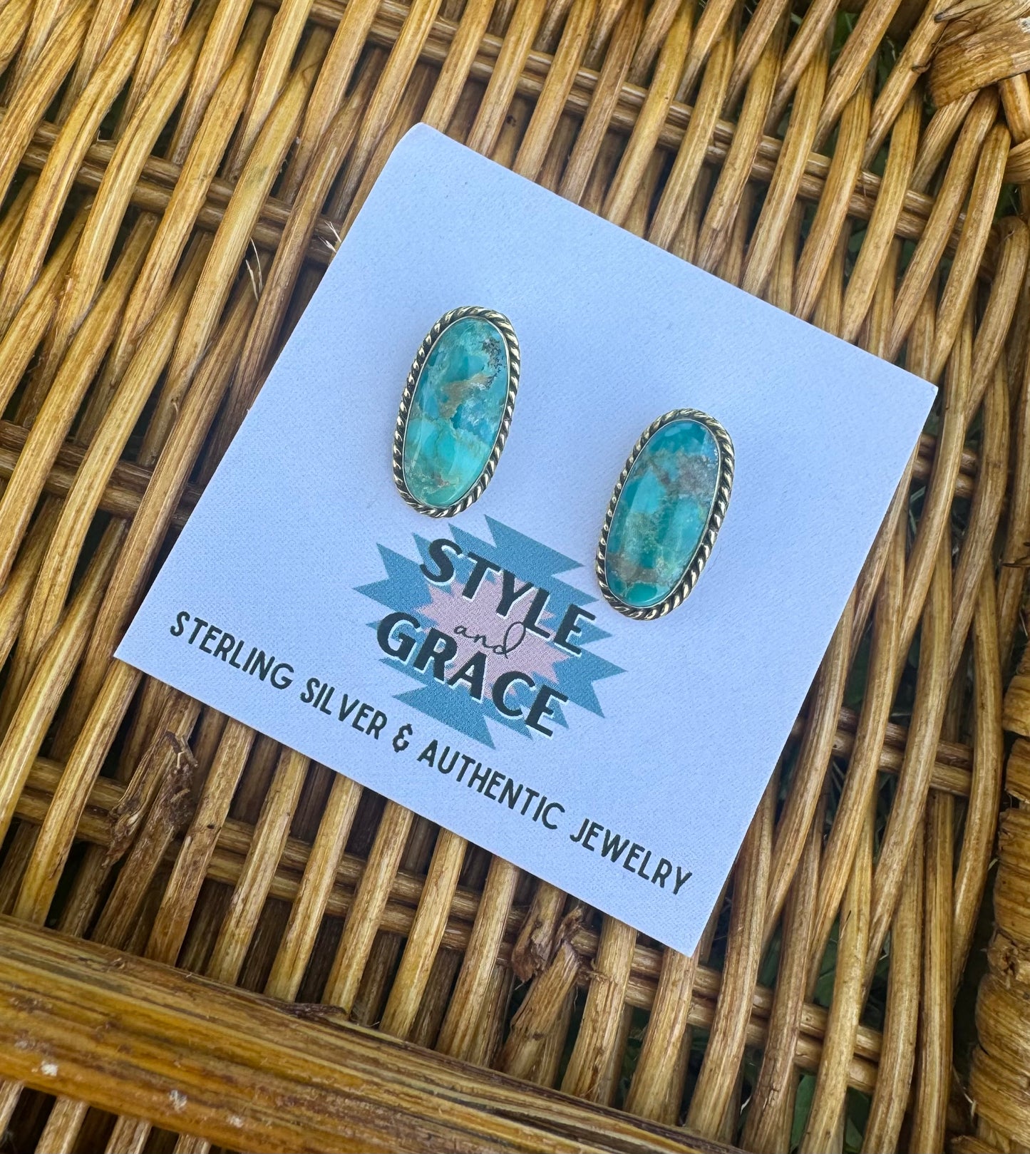 Brass Oval Earrings