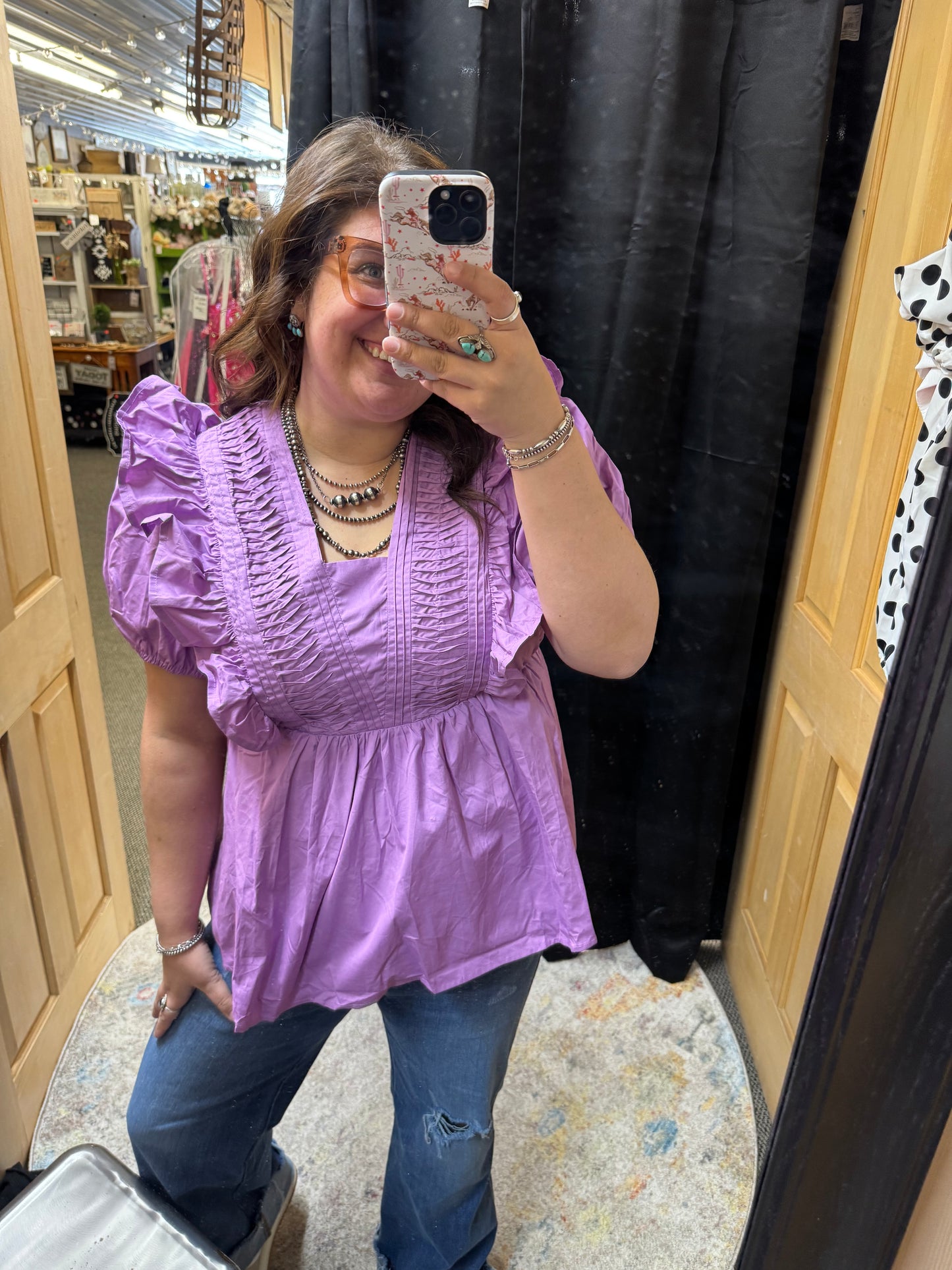 Lavender Puff Sleeve