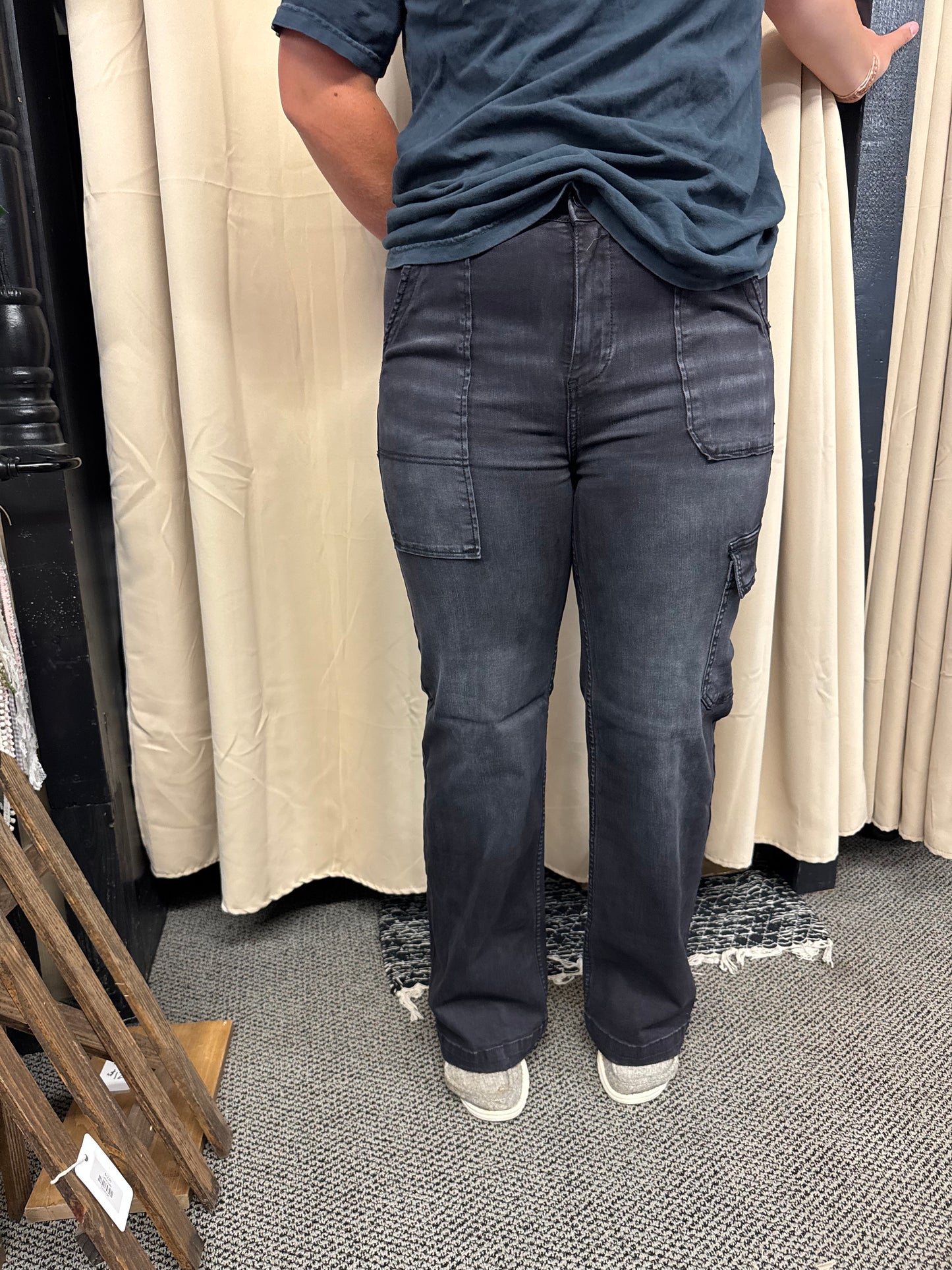 Black Cargo Jeans