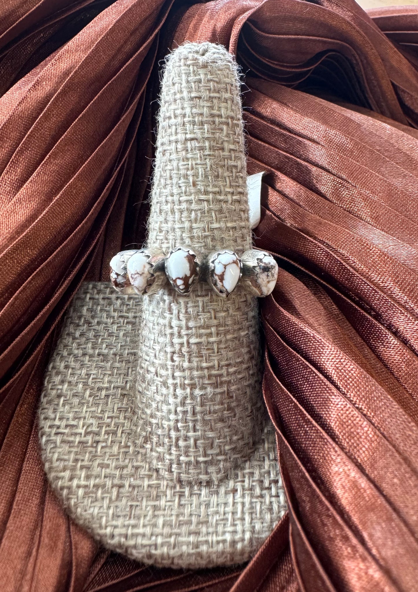 Five Stone Howlite Ring