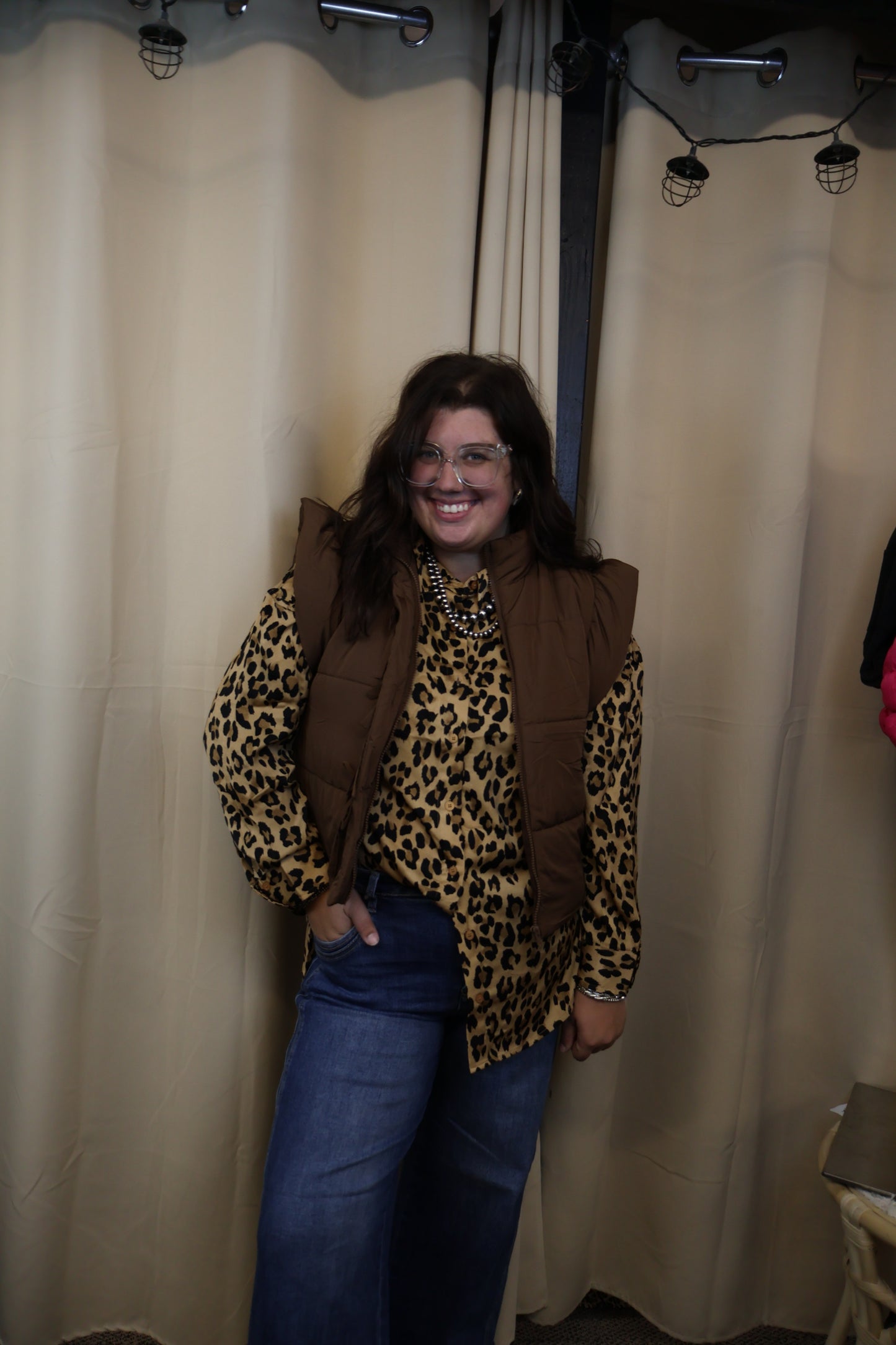 Leopard Button Up