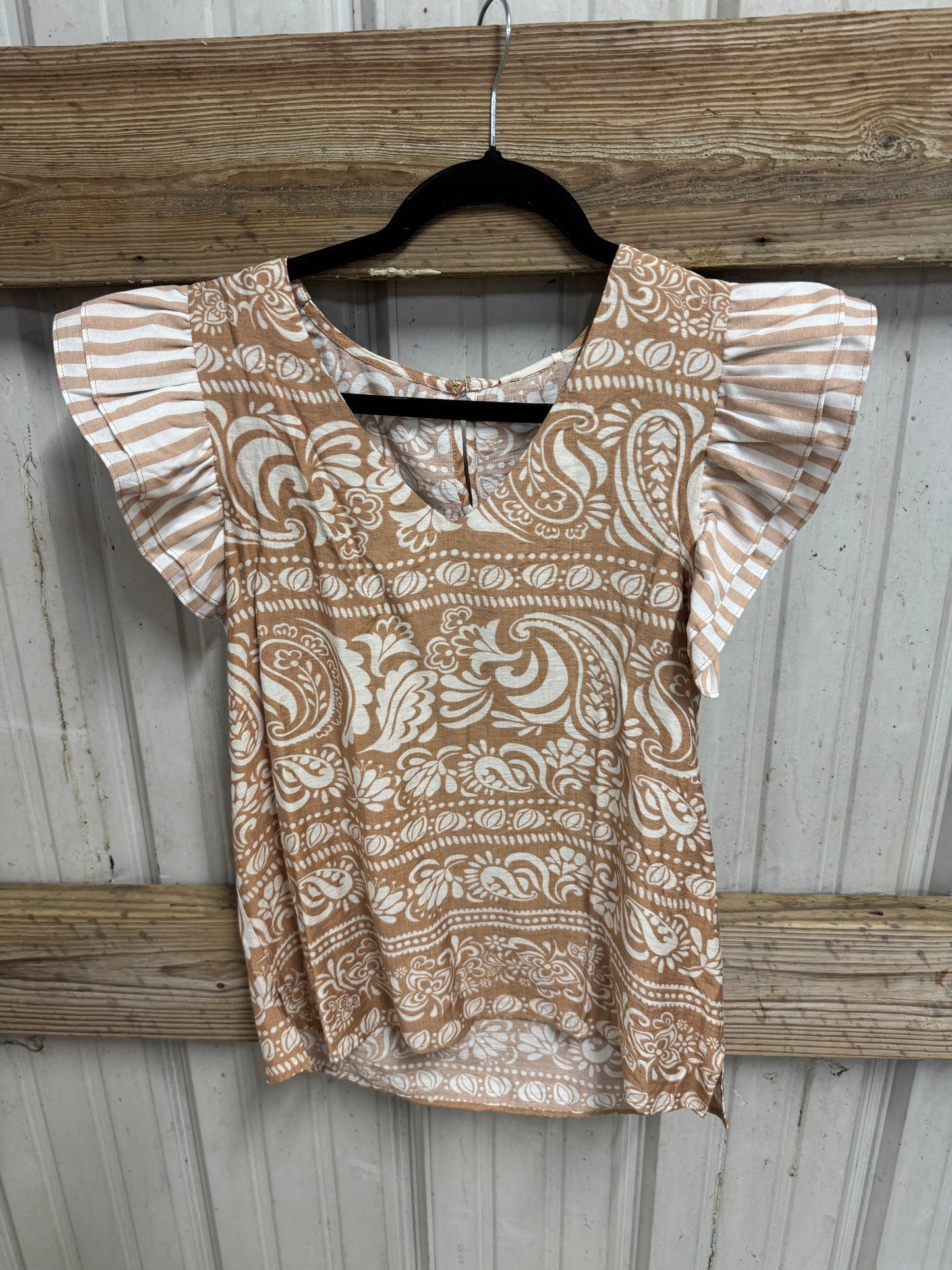 Taupe Patterned Top