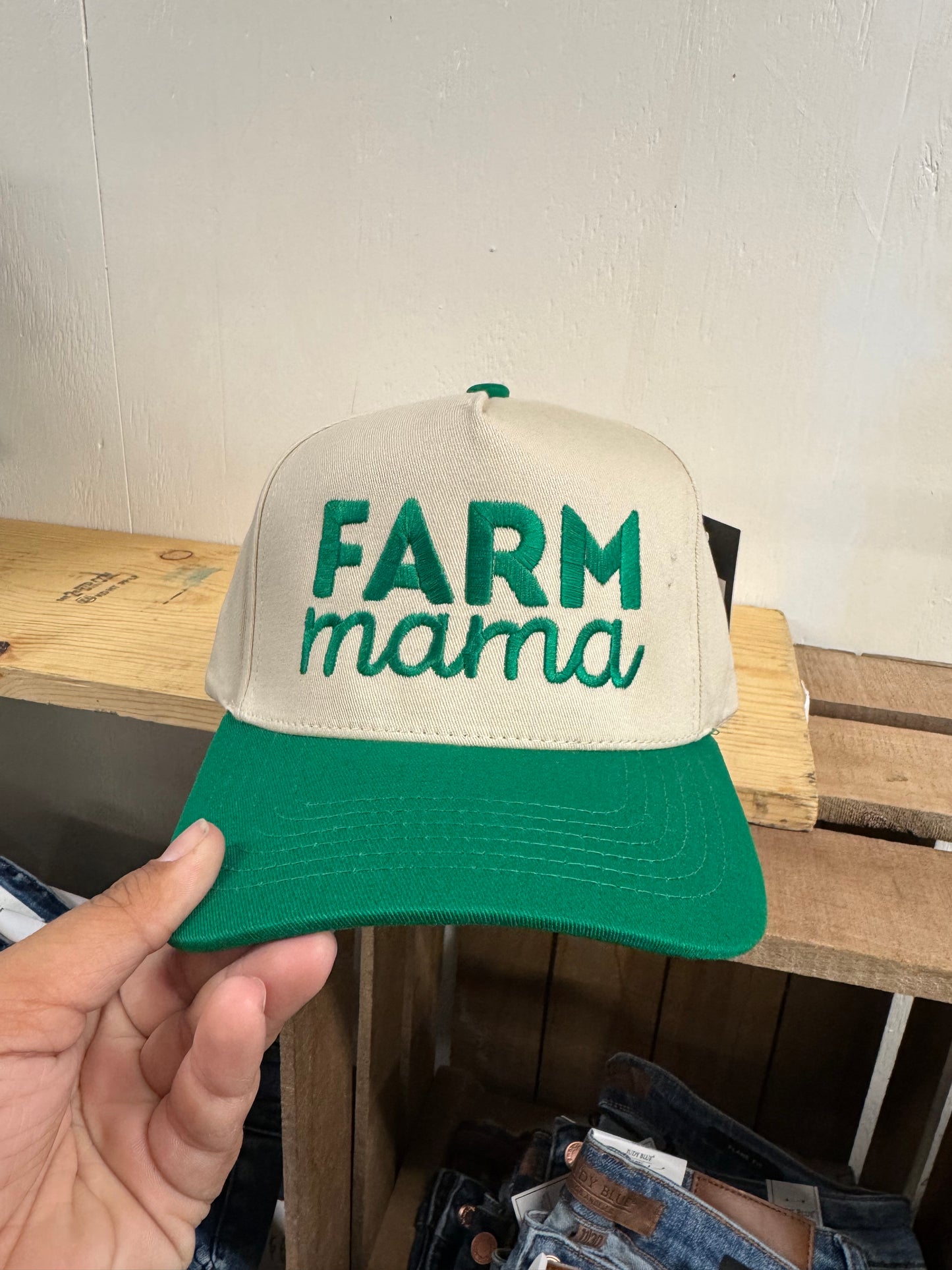 Farm Mama Embroidered Cap