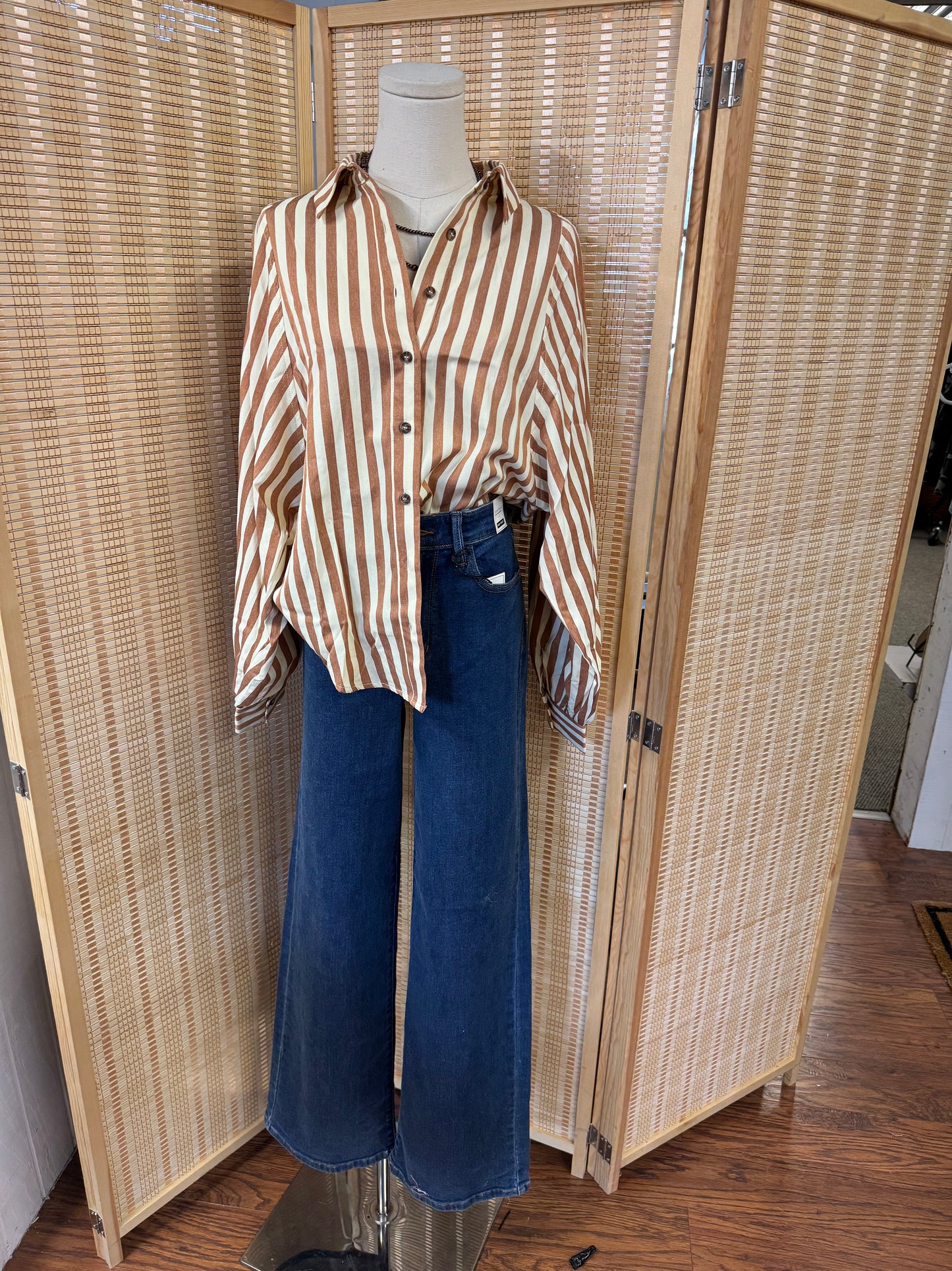 Camel Striped Long Sleeve