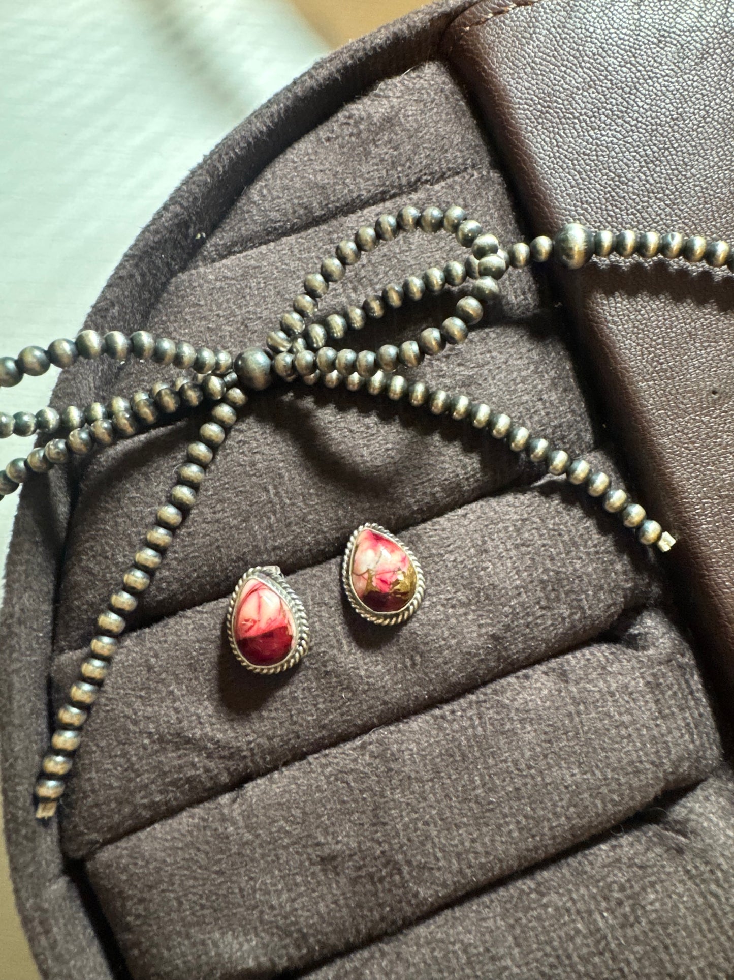 Rose Dahlia Teardrop Earrings