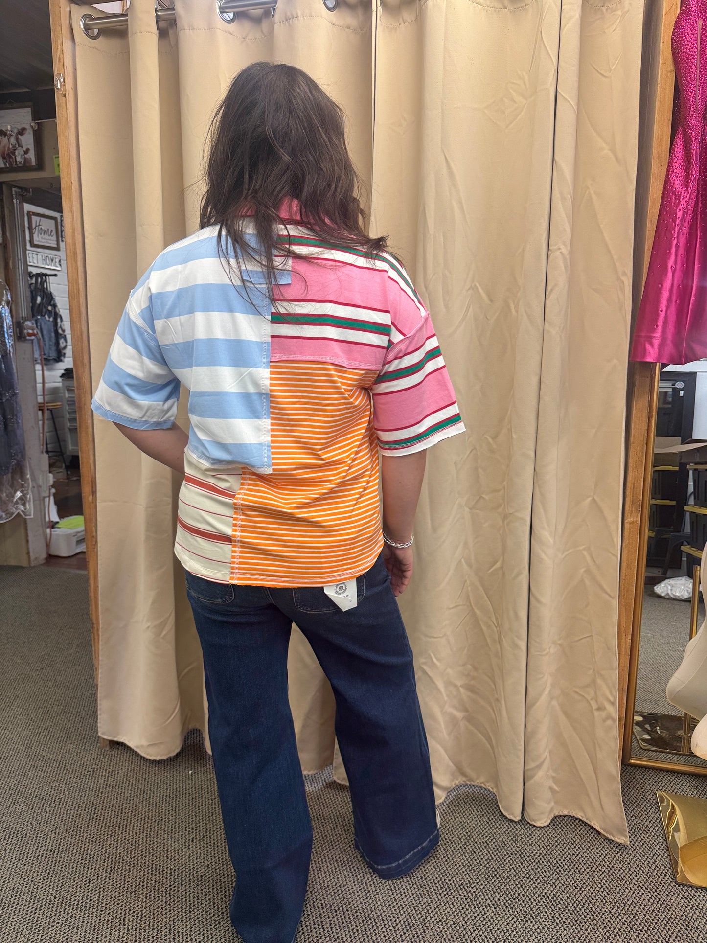 Colorblock Short Sleeve Top