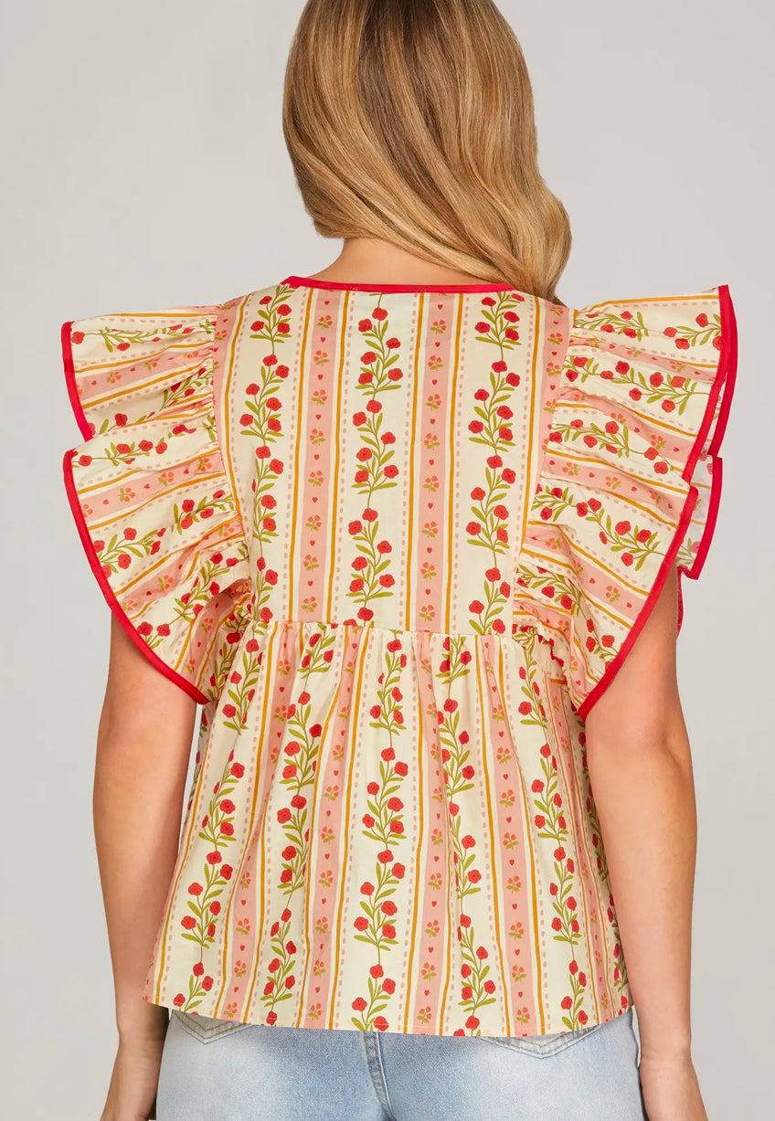 Red Trim Top