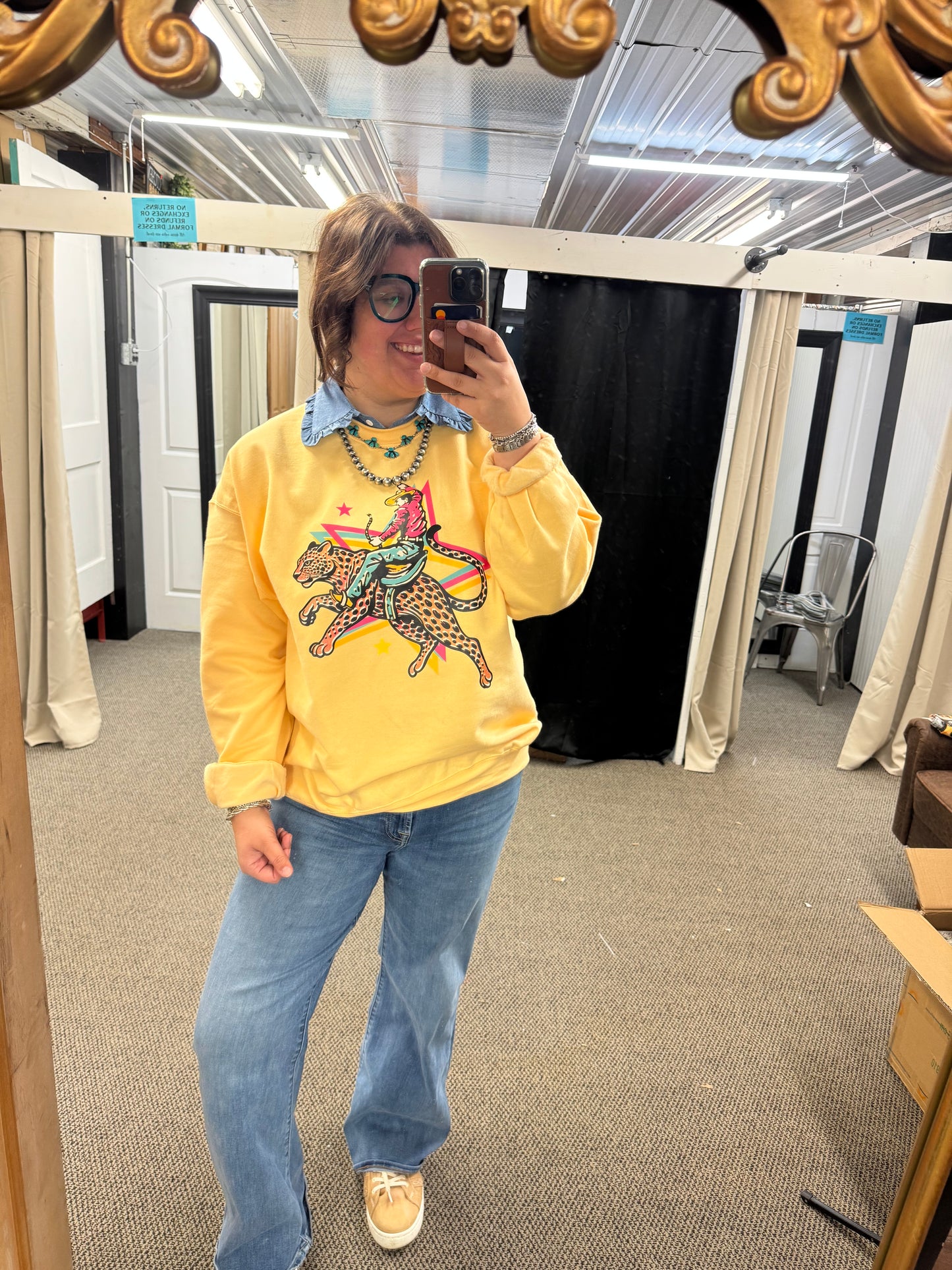 Leopard Cowboy Crewneck