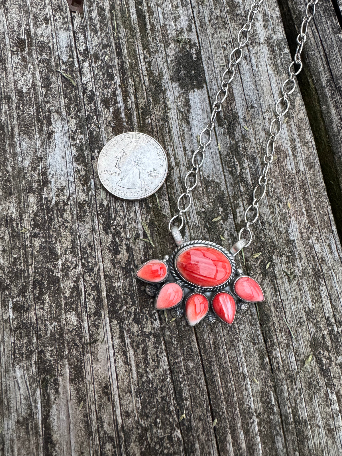 Red Spiny Necklace