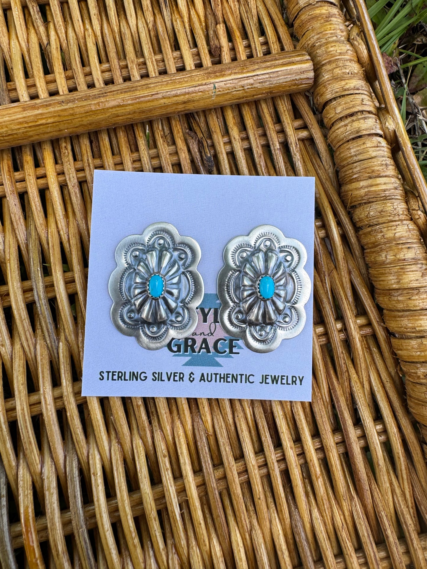 Concho + Turquoise Earrings