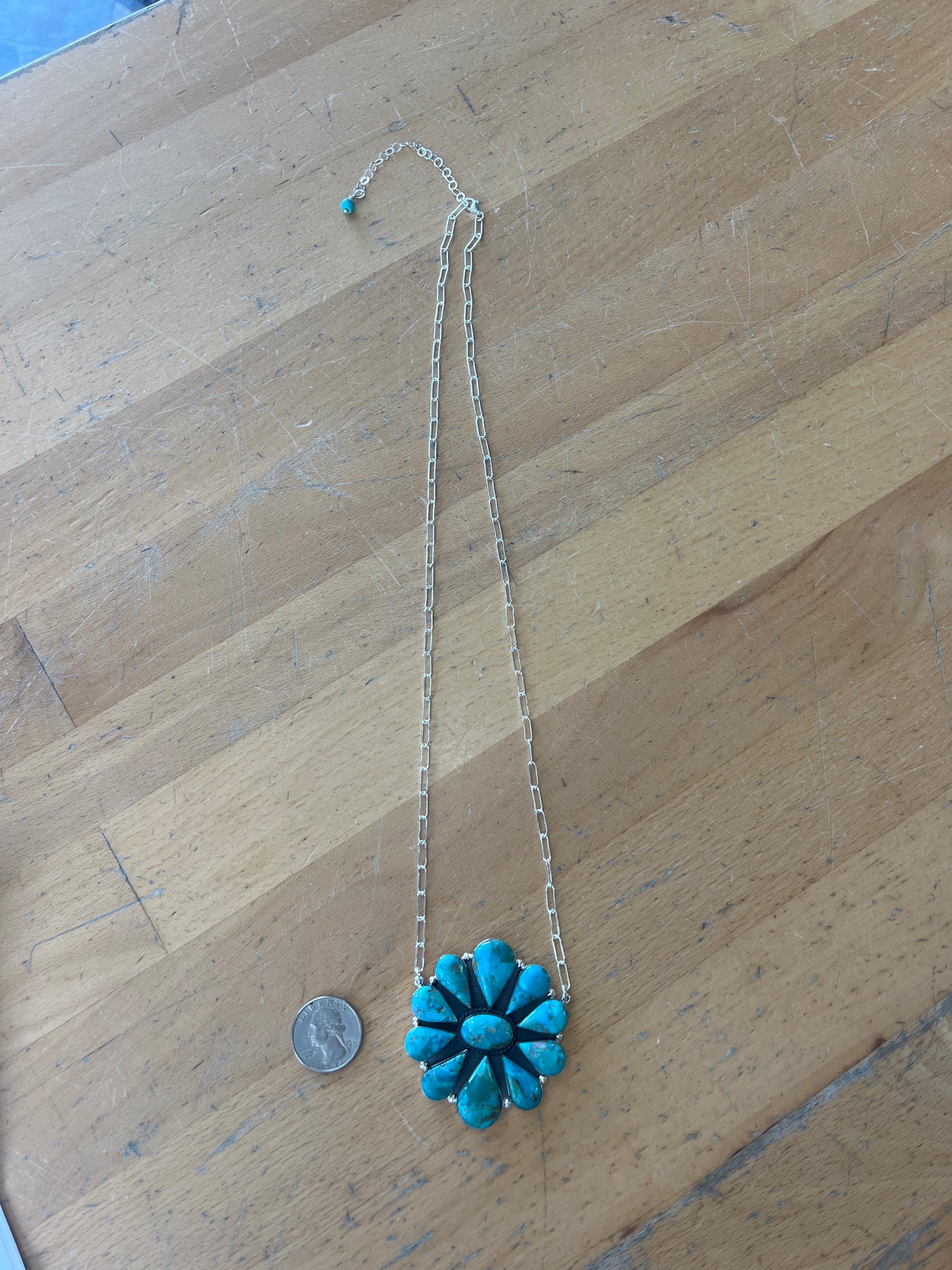 Extra Large Turquoise Cluster Necklace
