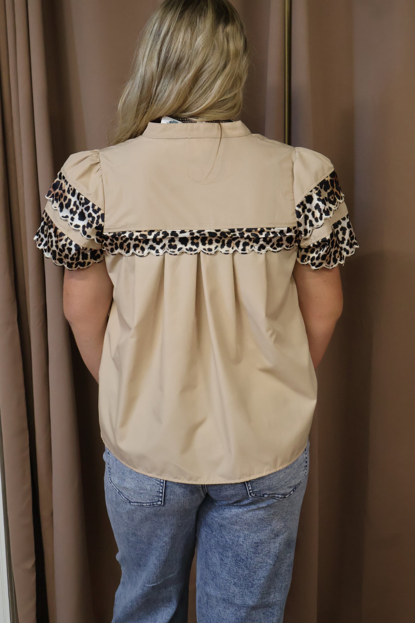 Cheetah Trim Top