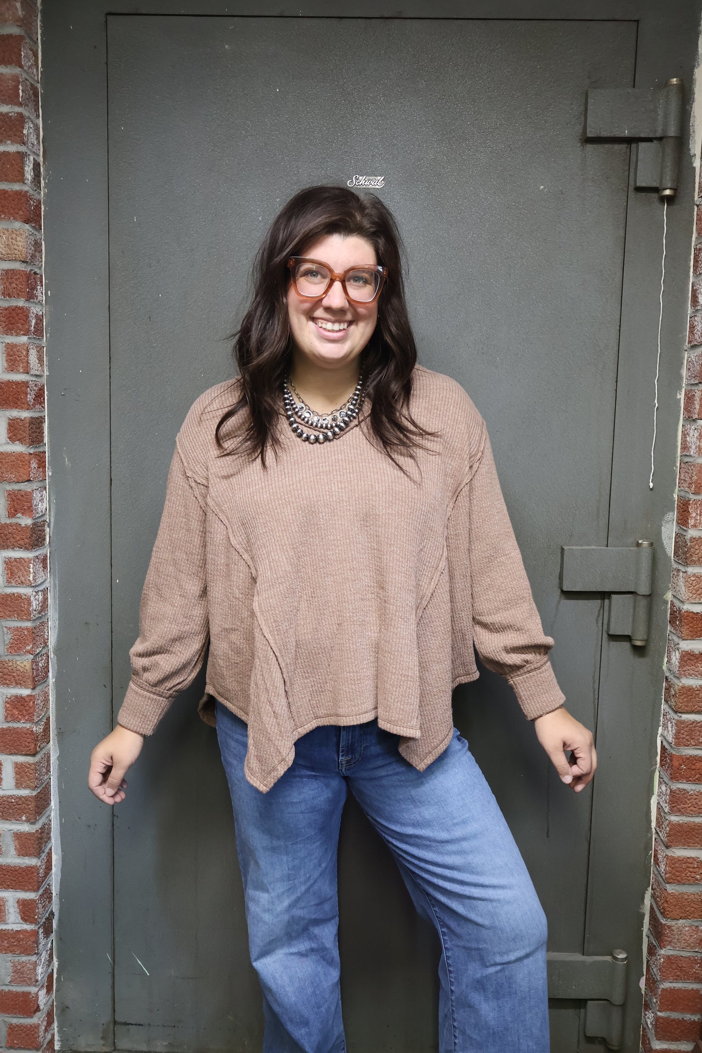 Mocha Ribbed Long Sleeve