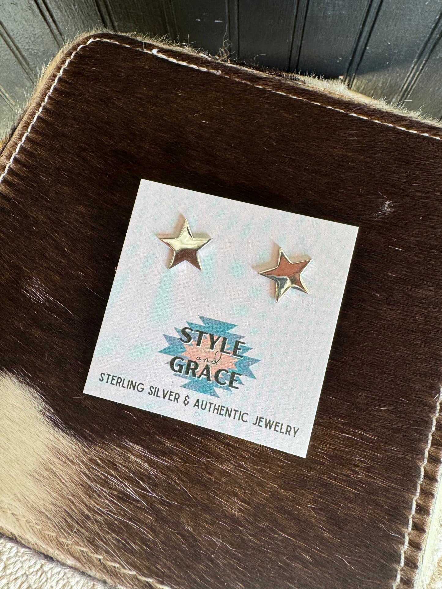Sterling Silver Star Earrings