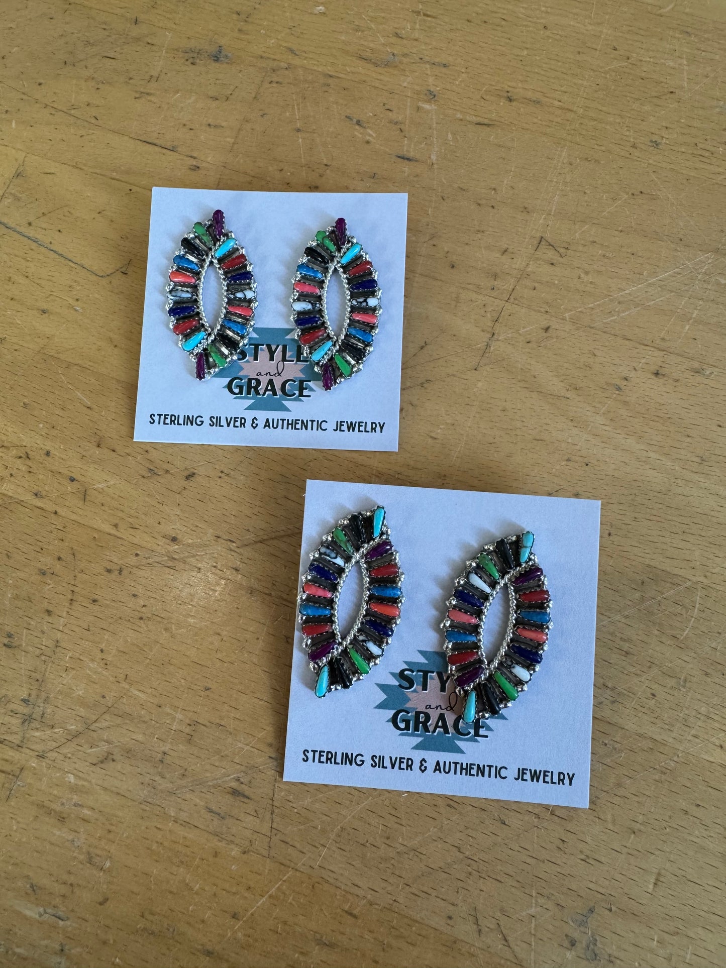 Colorful Multi Stone Earrings