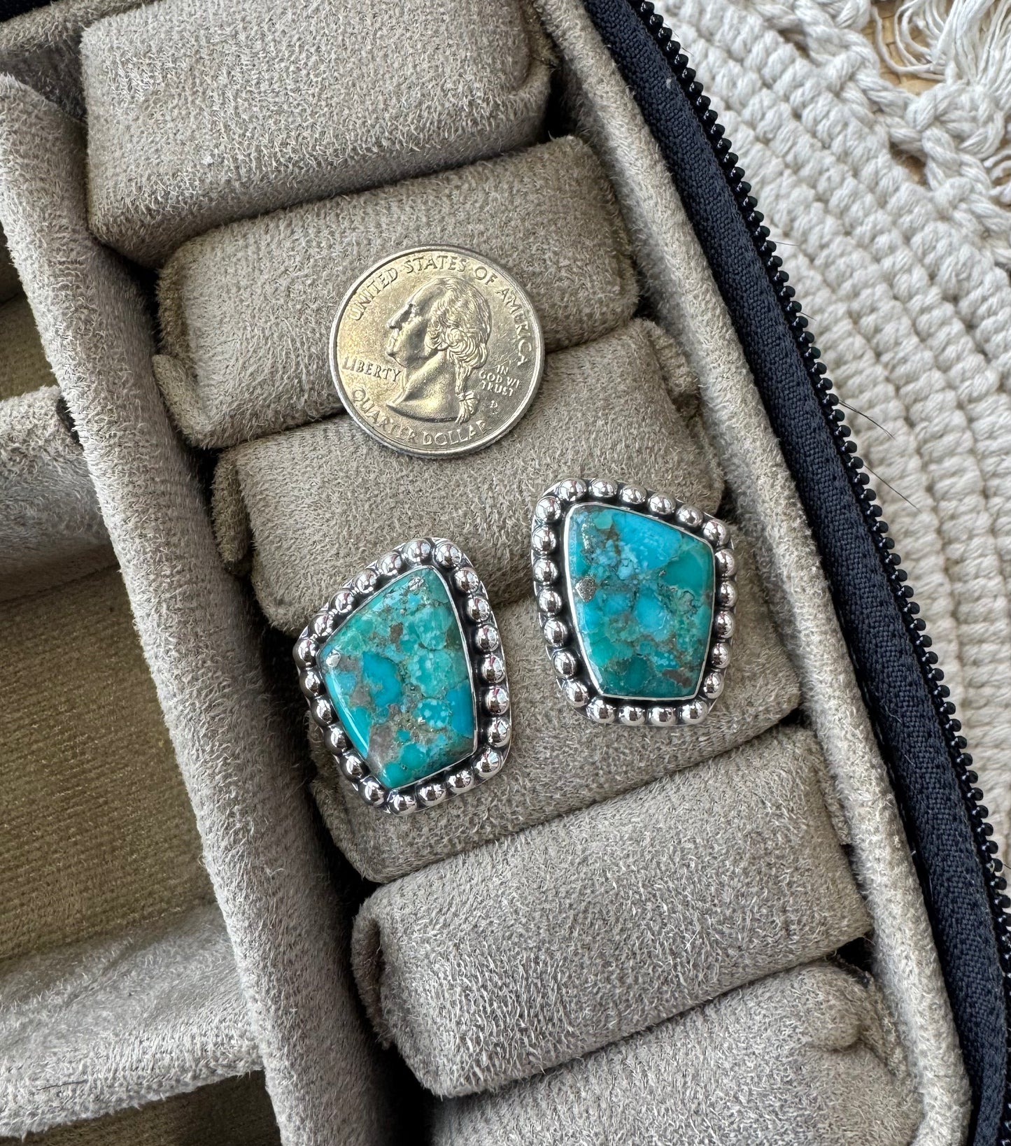 Slab Turquoise Earrings