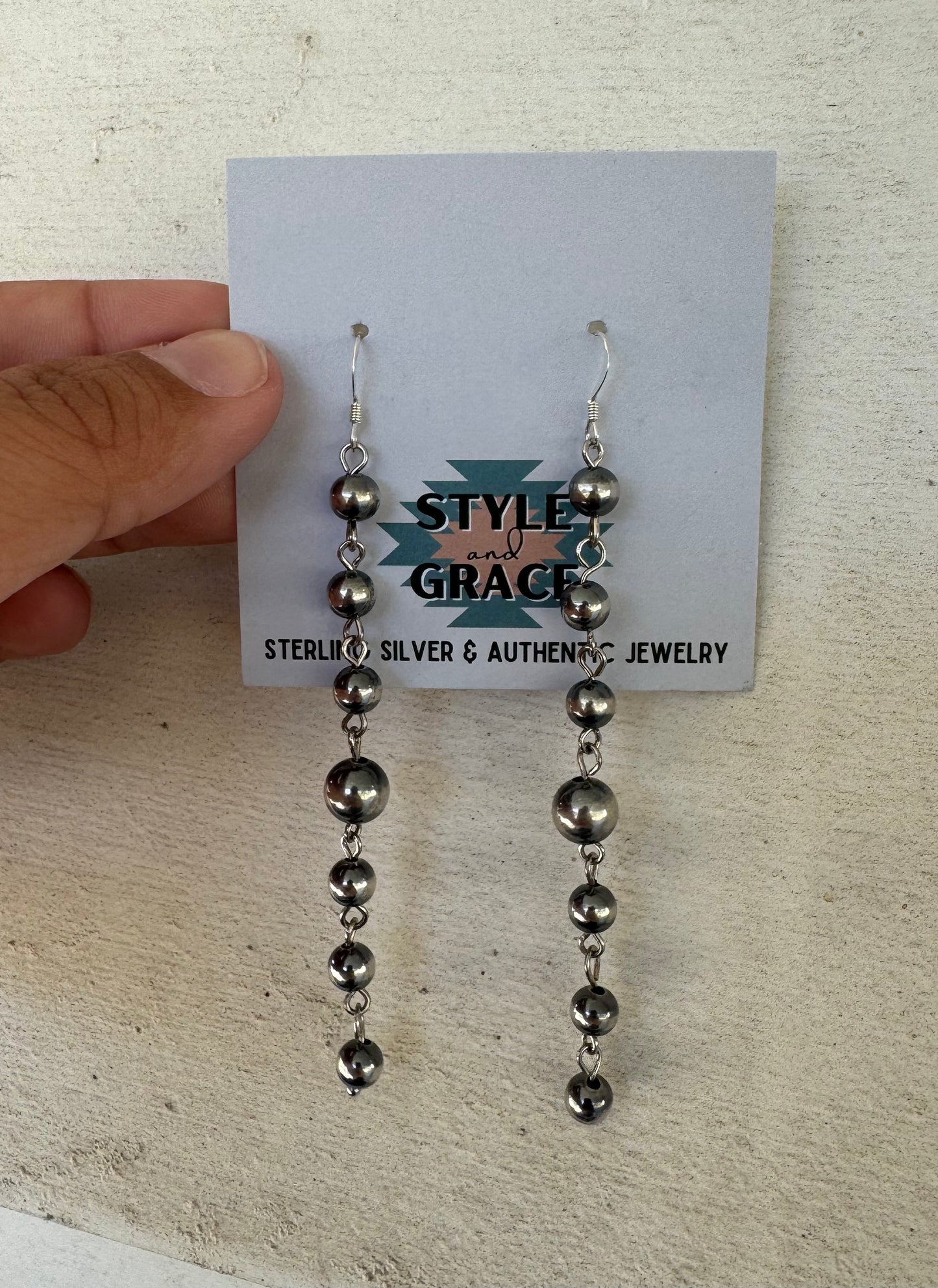 Rosary Style Drop Earrings