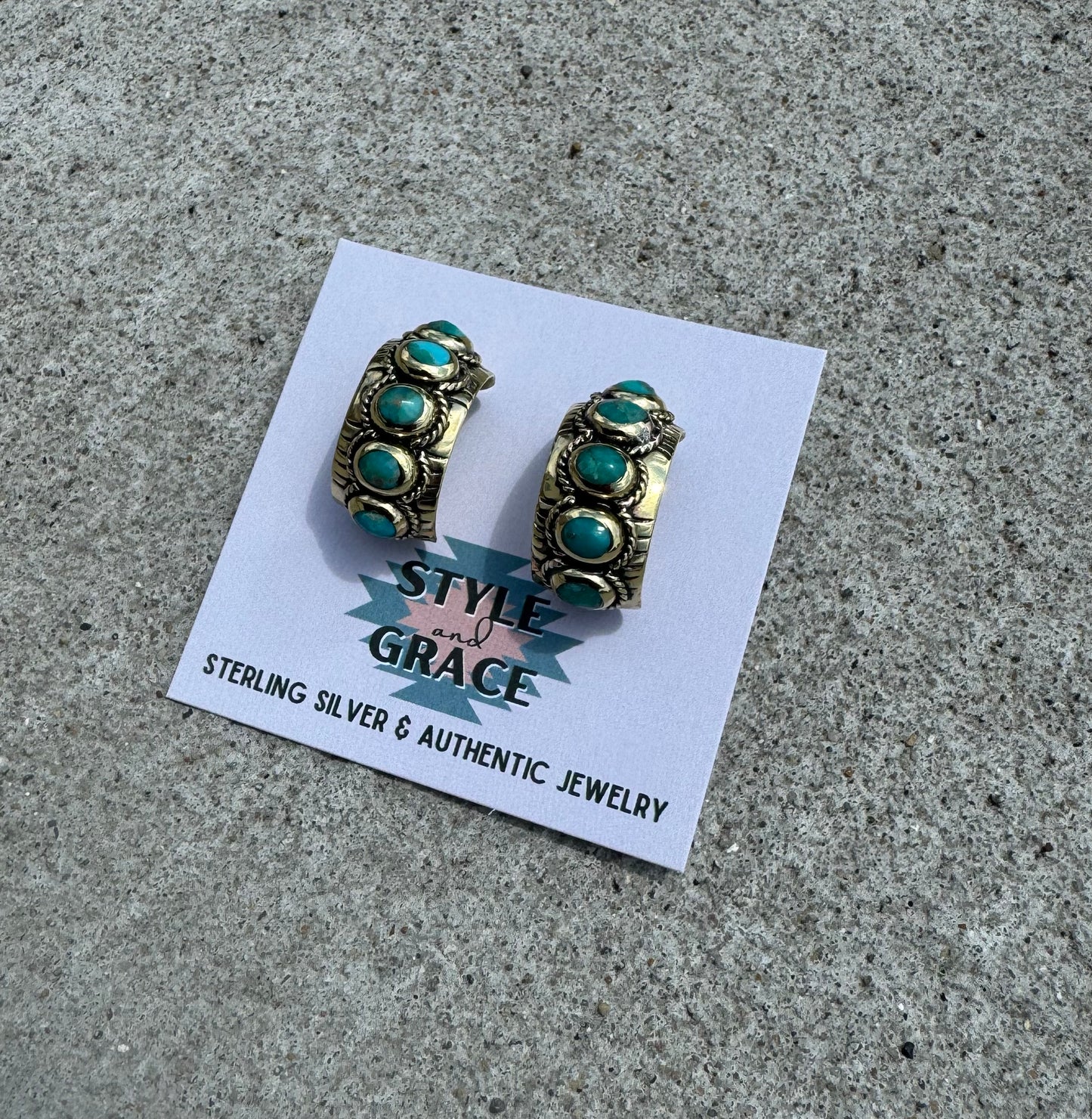 Brass Hoop Earrings