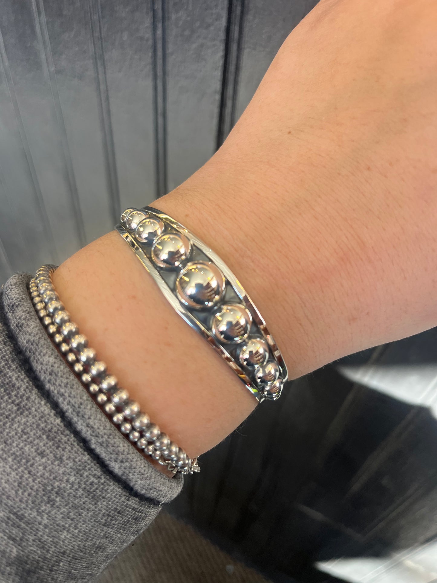 Graduated Pearl Cuff Bracelet