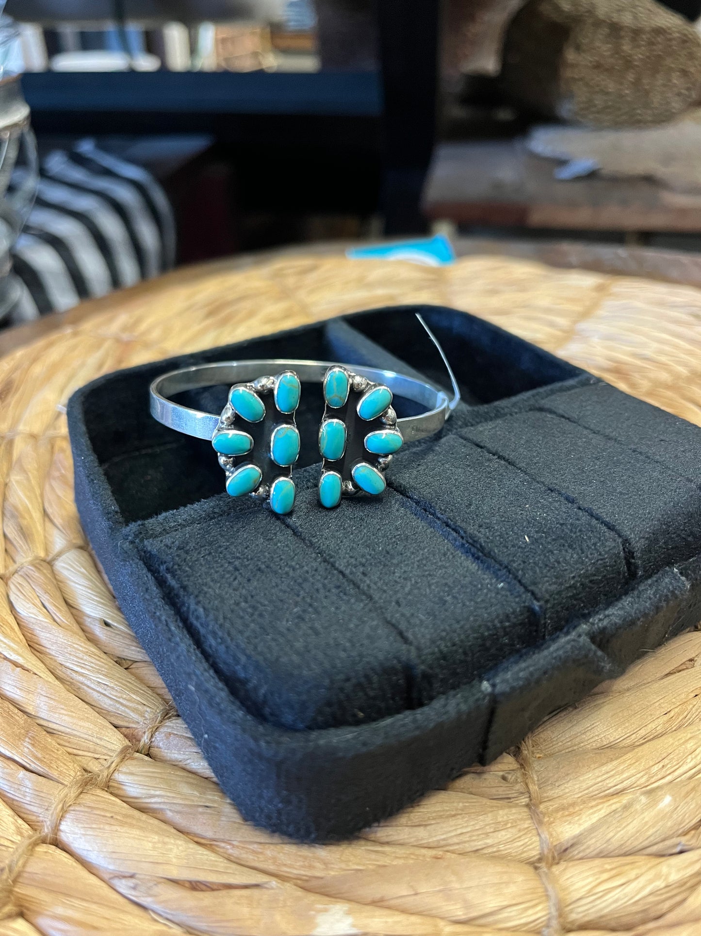 Turquoise Double Half Cluster Cuff