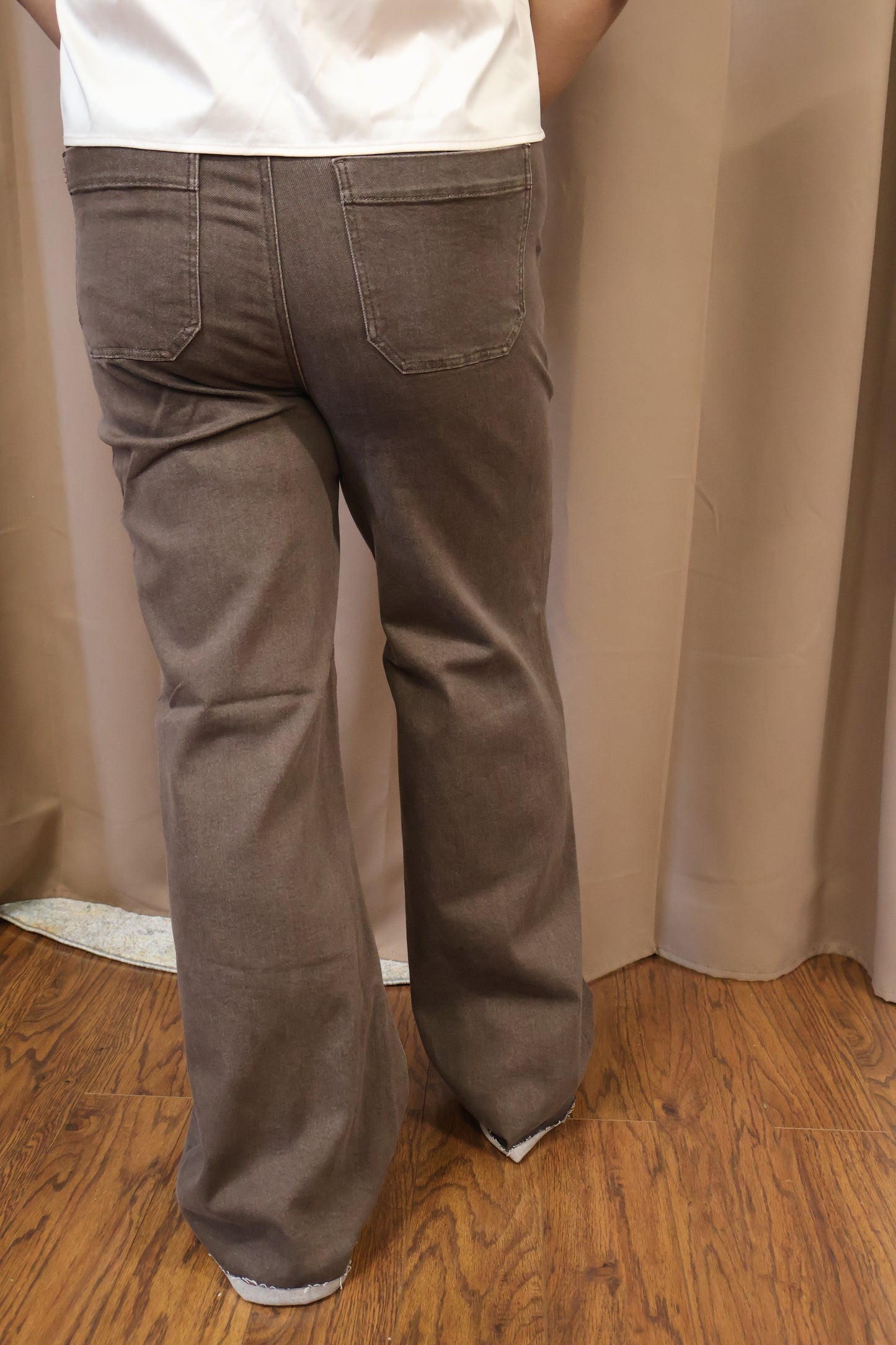 JB Brown wide leg jeans