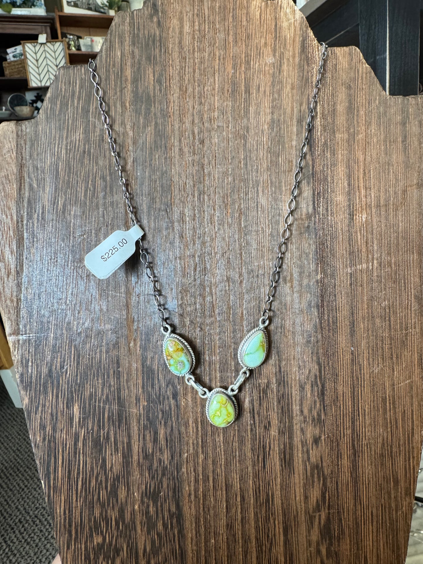 Palomino three stone necklace