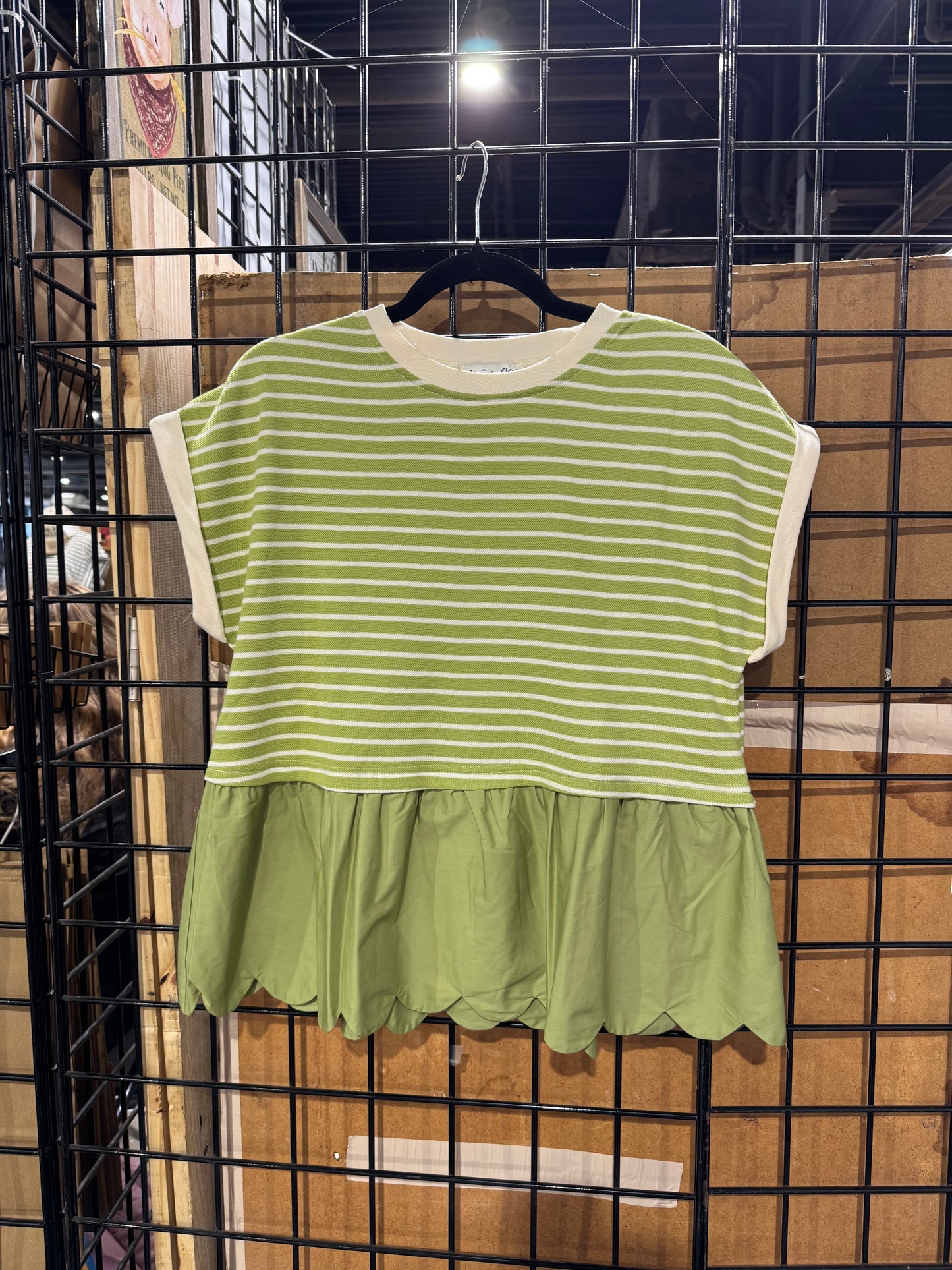 Lime Striped Top