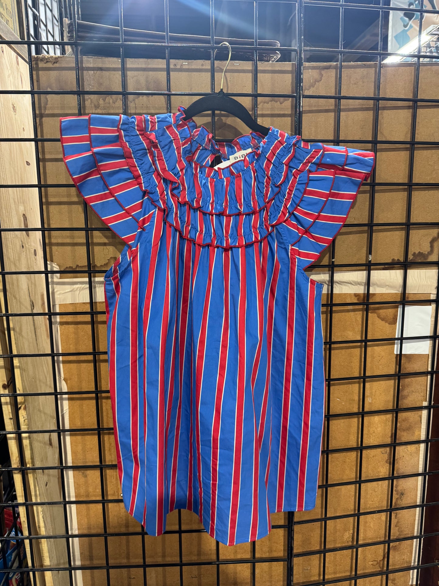 Royal & Red Striped Top