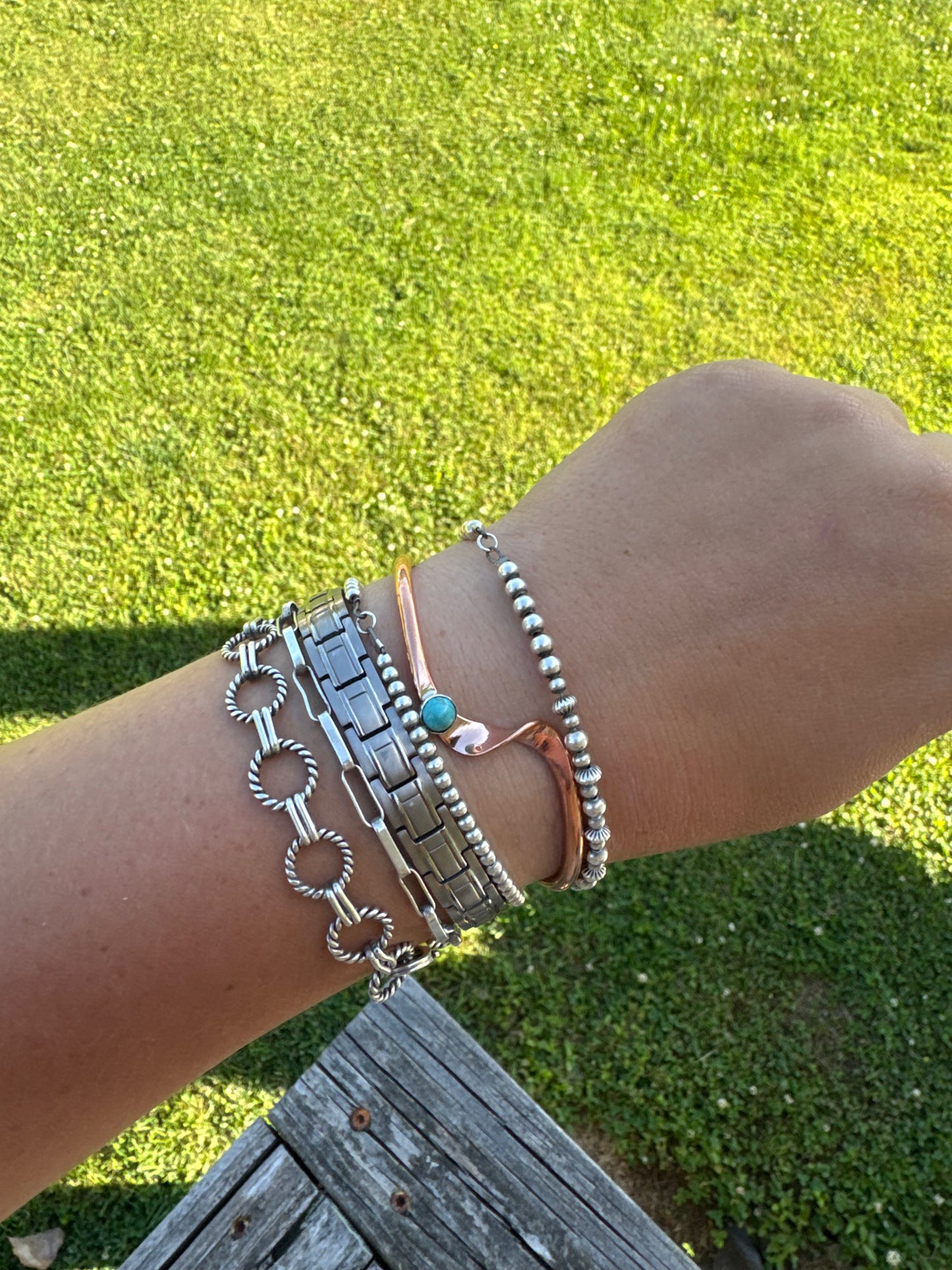 Copper Cuff W/ Turquoise Stone