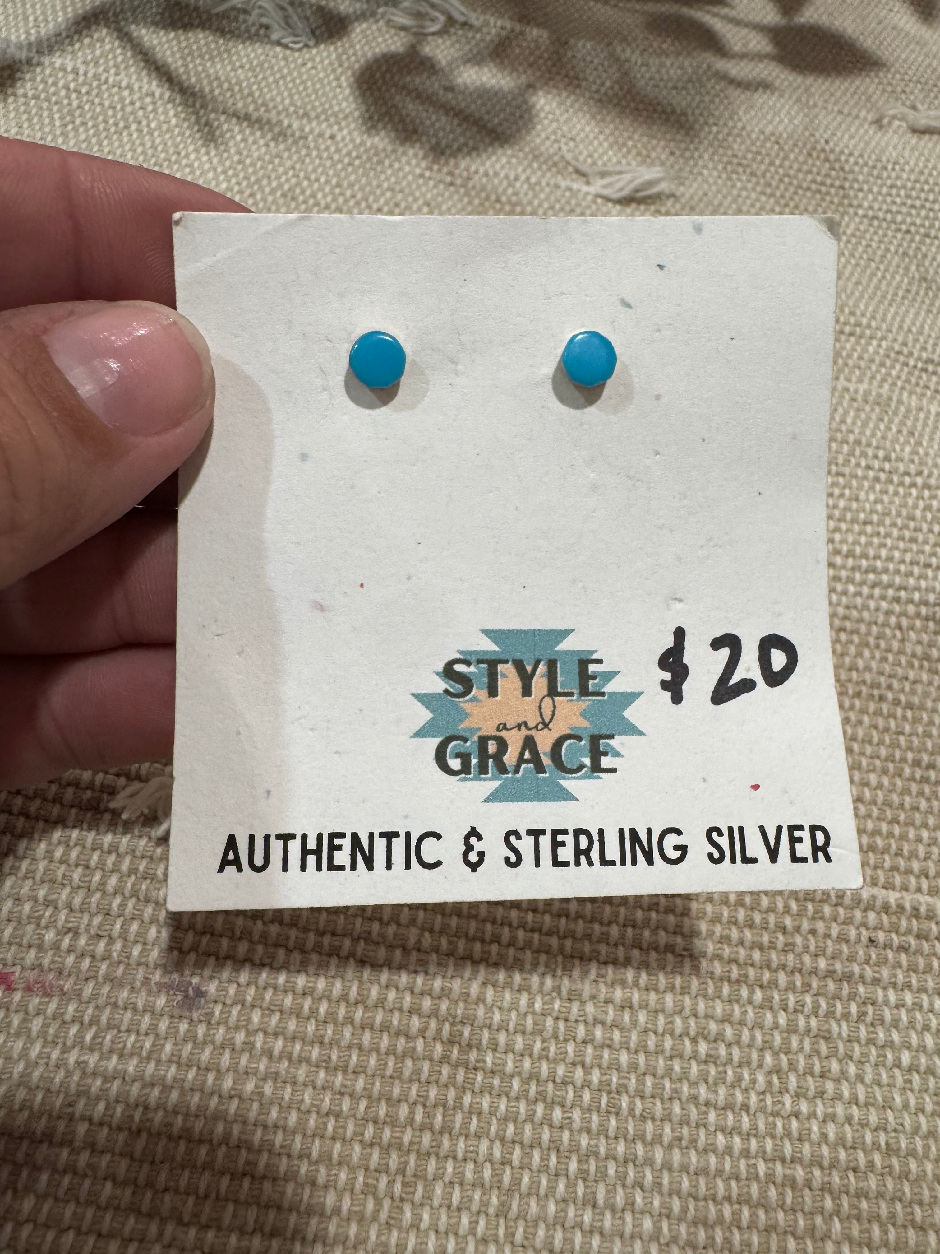 Turquoise Stud Earrings $20