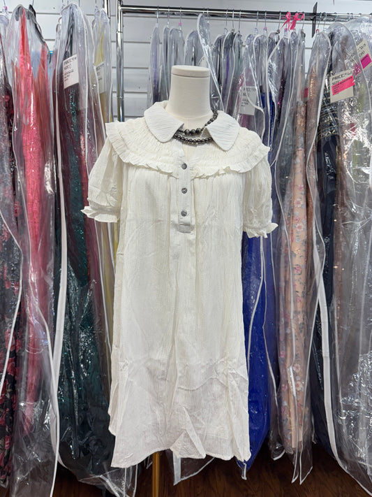 Off white collared dress