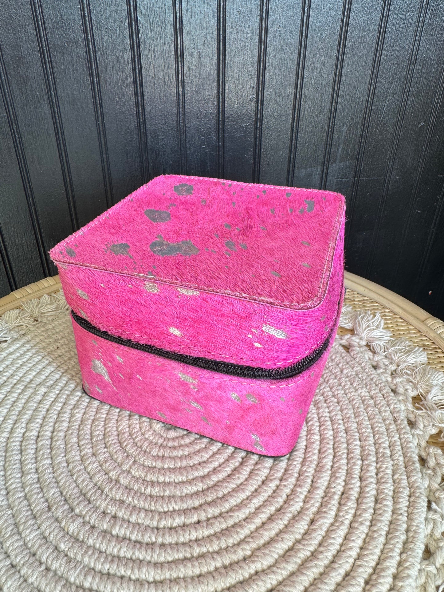 Square Cowhide Jewelry Boxes