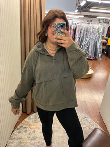 Washed Hoodie Top