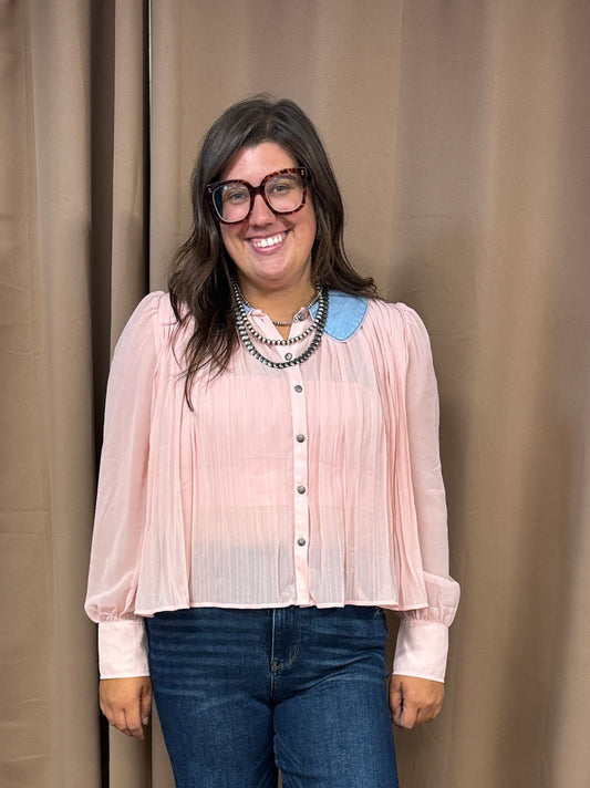 Rose Collared Top