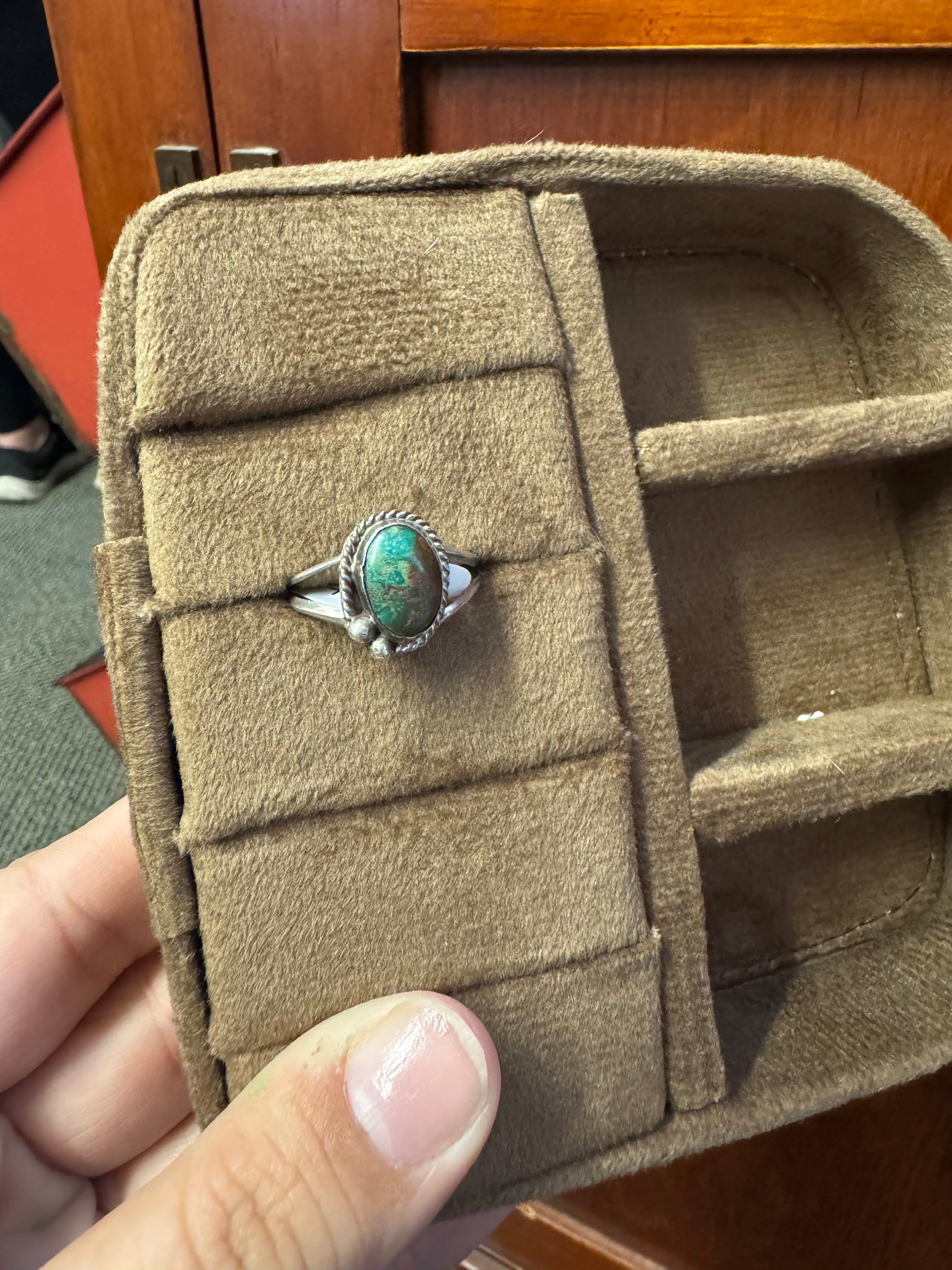 Turquoise Oval Ring- Size 11 1/2