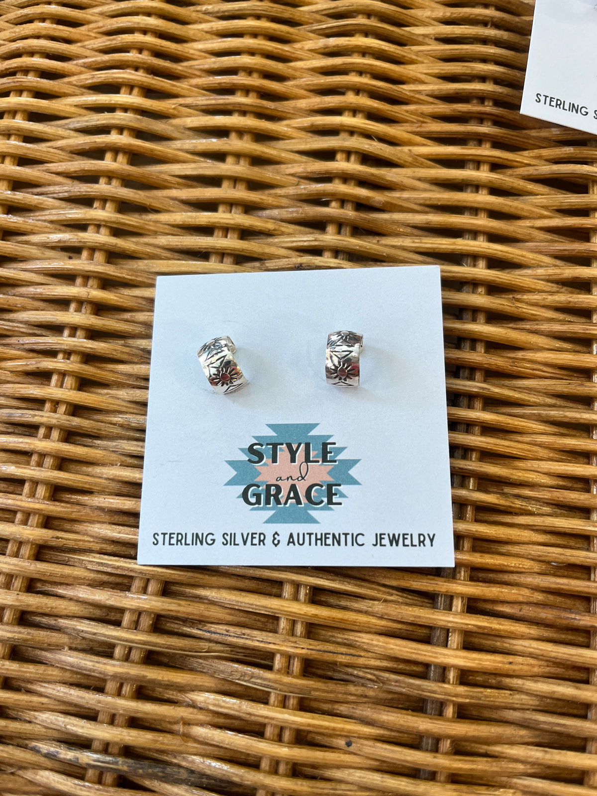 Mini Stamped Hoops