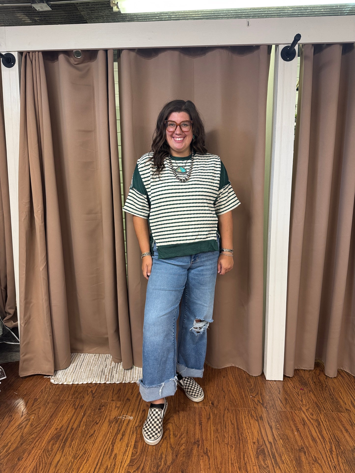 Hunter Striped Waffle Top