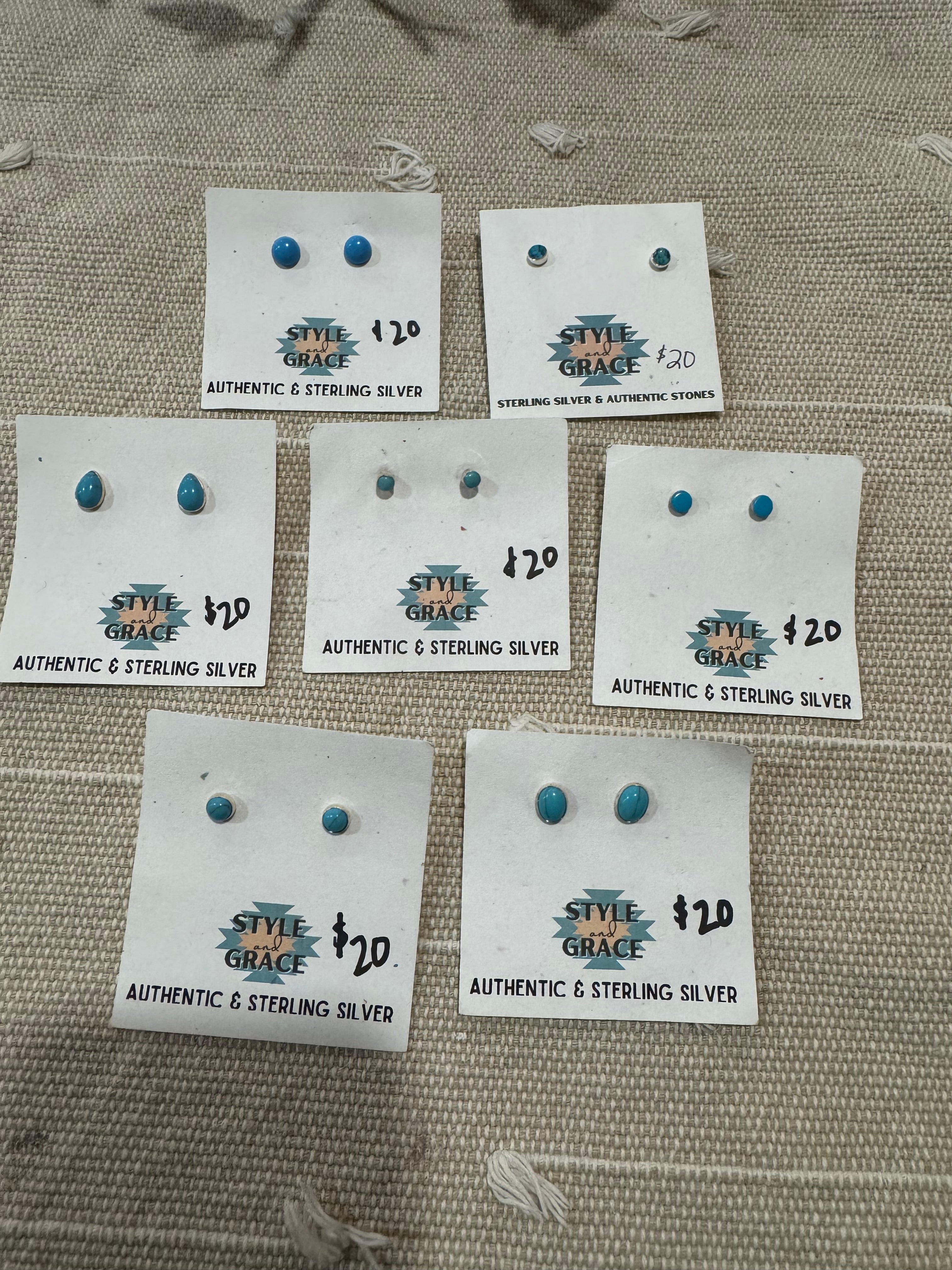 Turquoise Stud Earrings $20