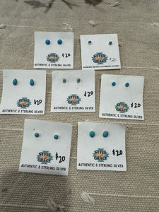 Turquoise Stud Earrings $20