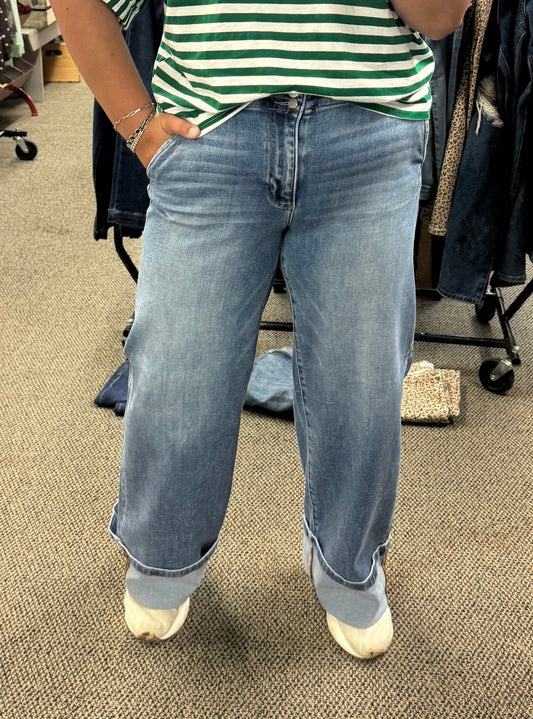 Three Button Cuff Jeans
