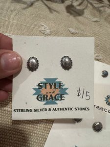 Concho Stud Earrings- $15-20