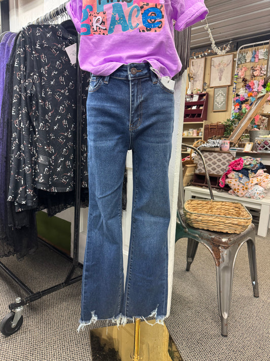 Fray Hem Kick Flare