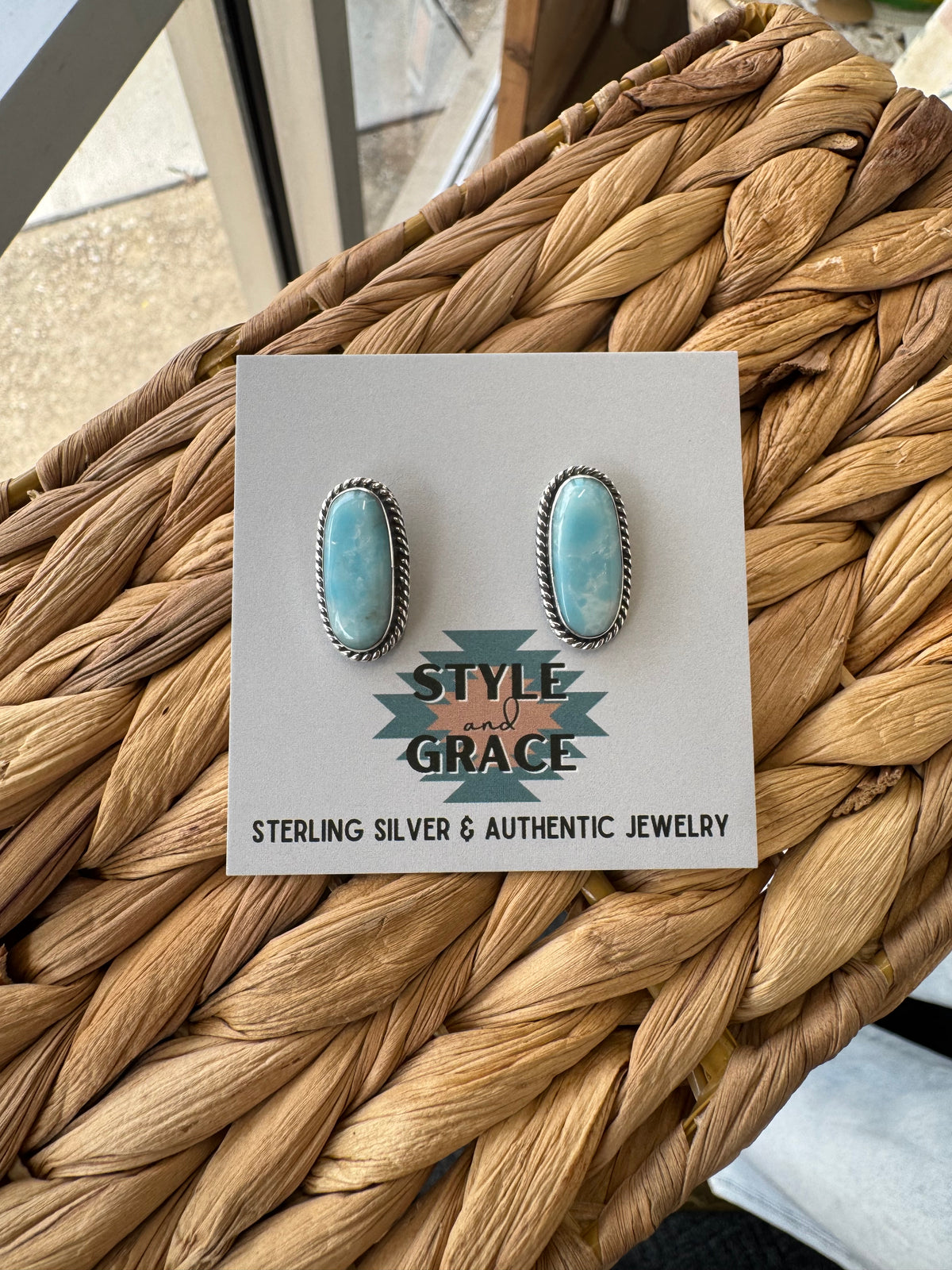 Authentic Oval Stud Earrings